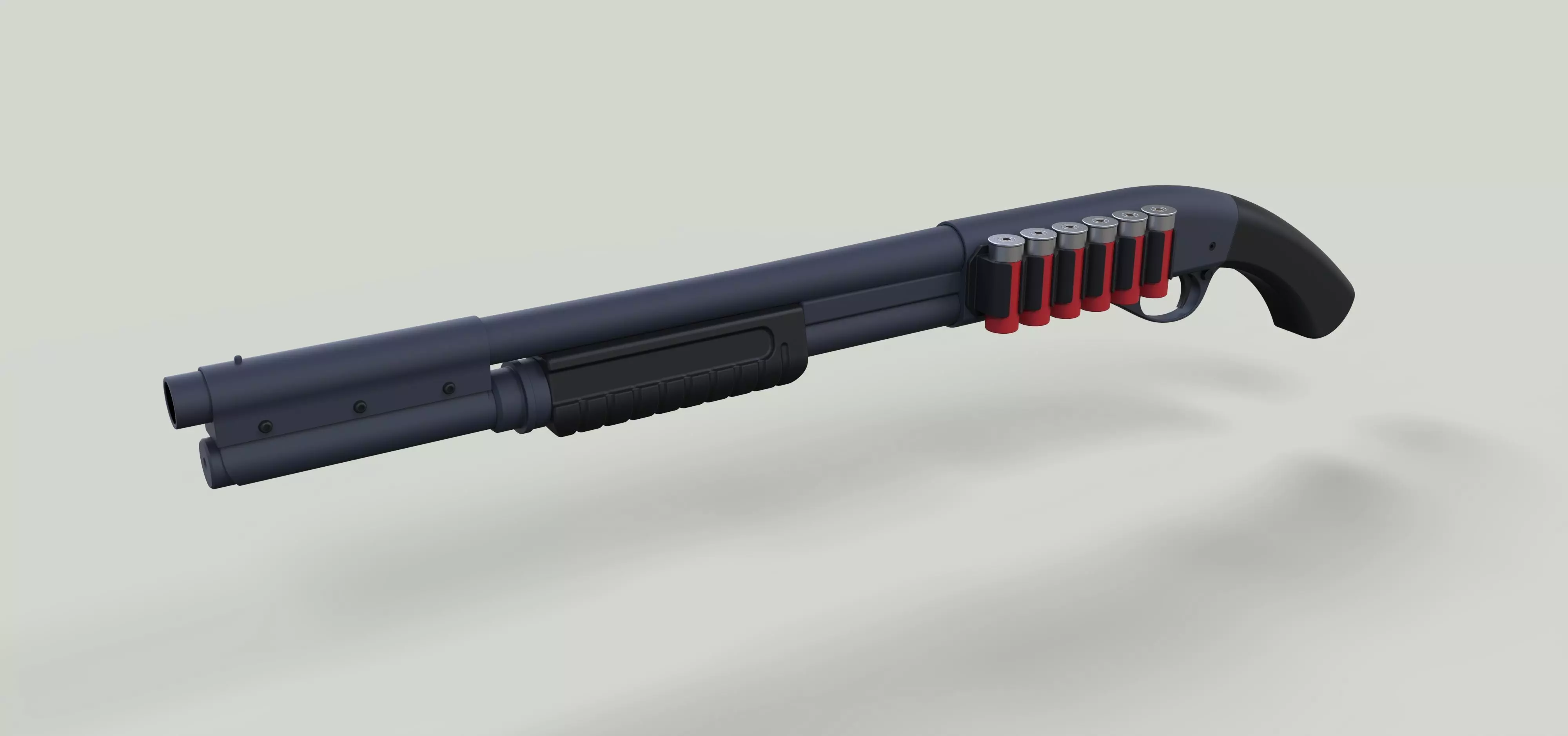 Shotgun gun 3D model_0