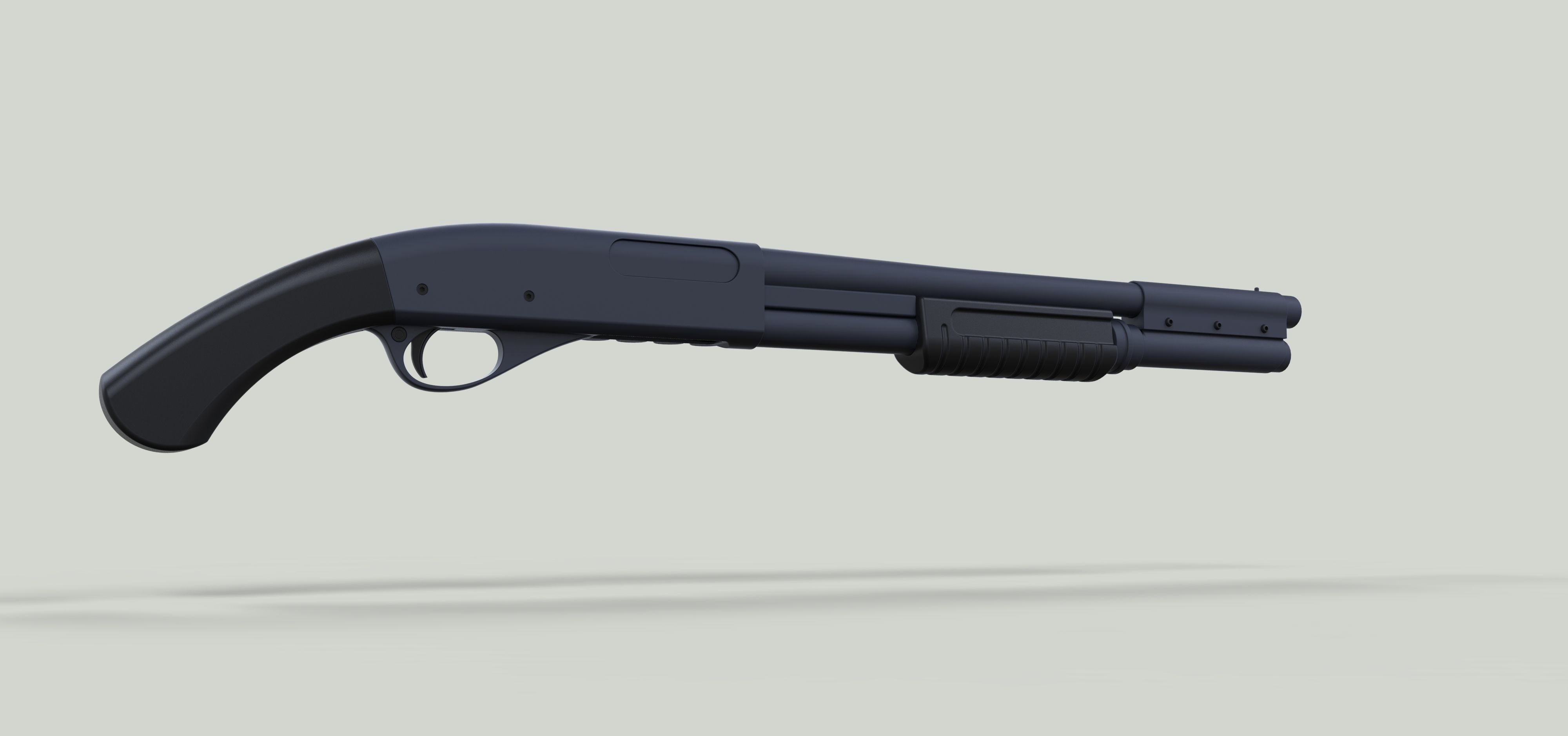 Shotgun gun 3D model_16