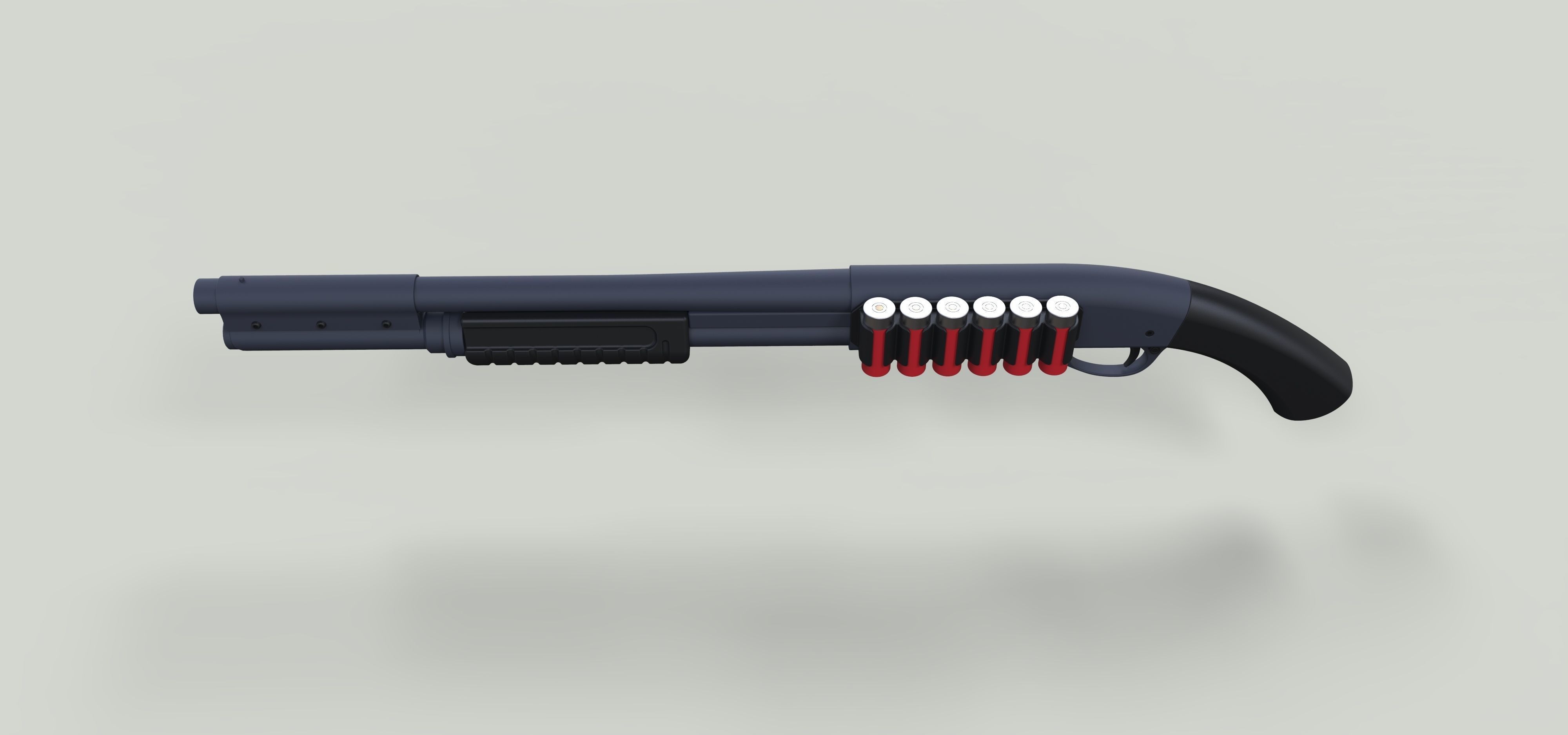 Shotgun gun 3D model_7