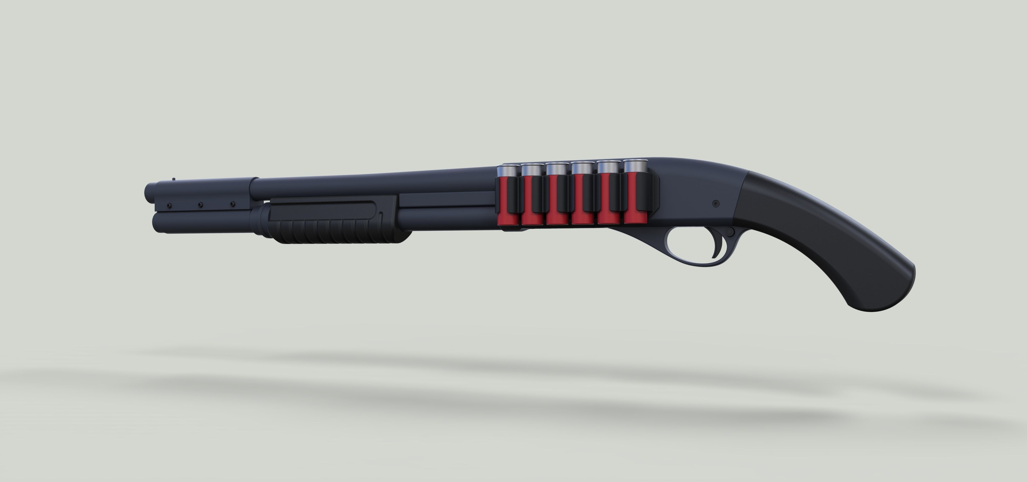 Shotgun gun 3D model_10