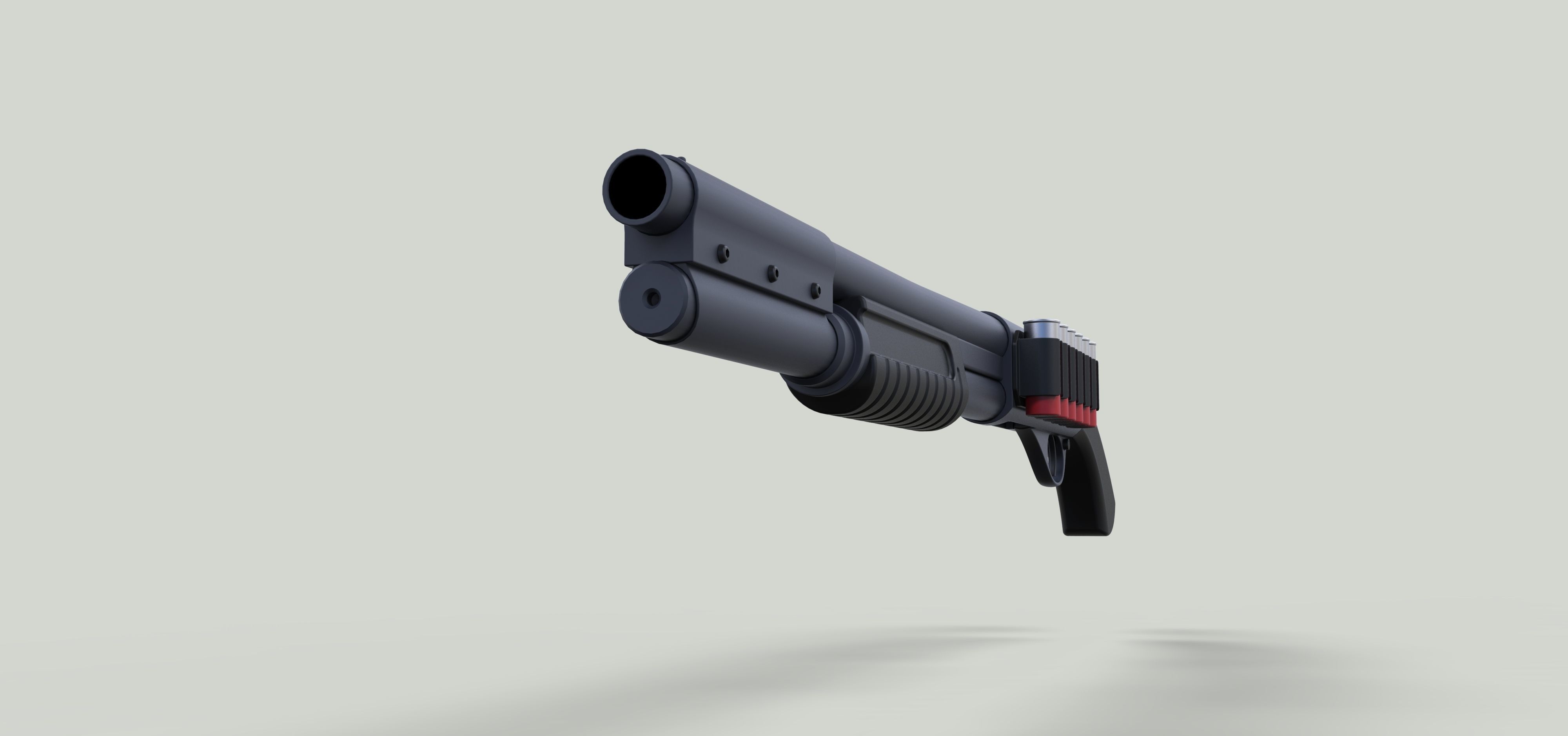 Shotgun gun 3D model_4