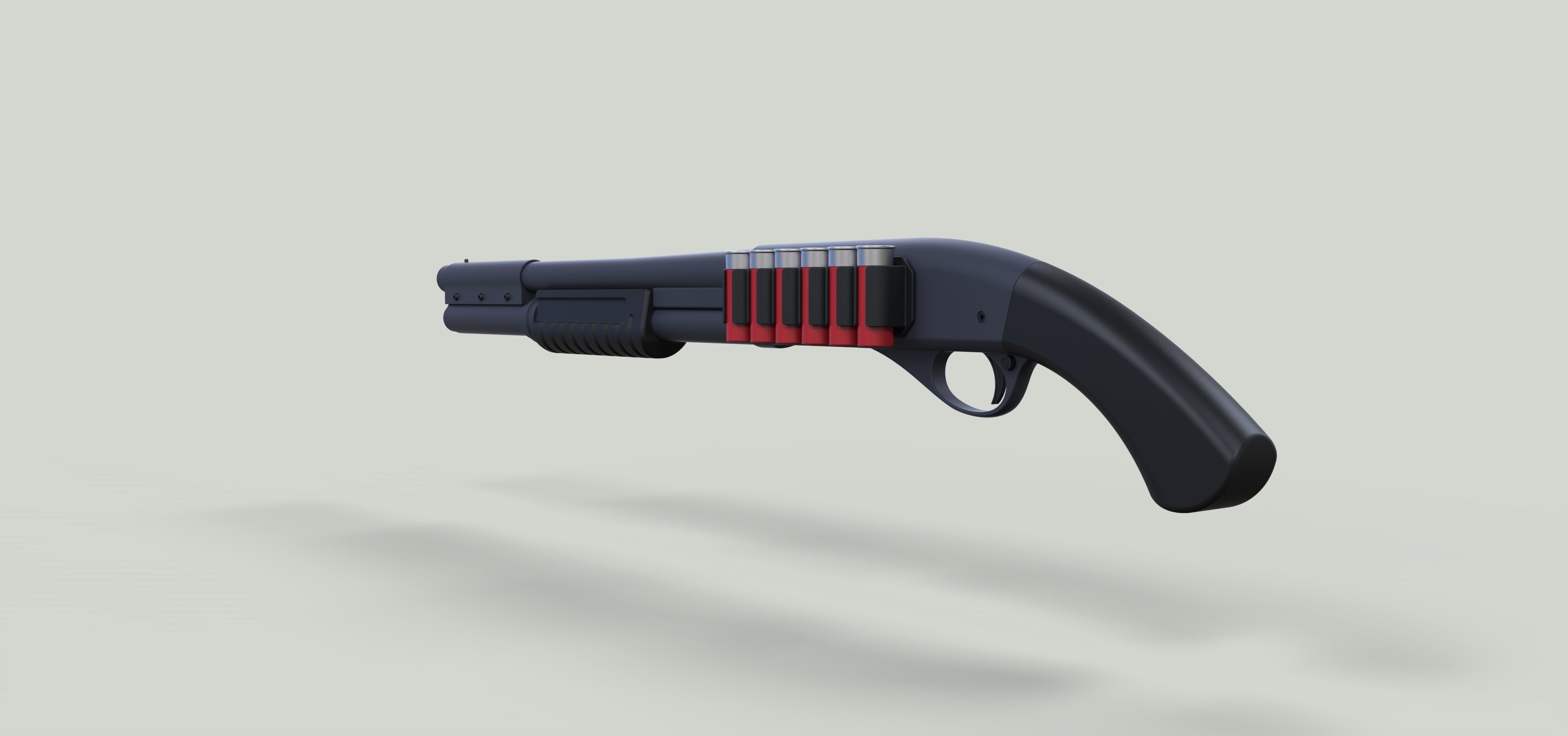 Shotgun gun 3D model_12