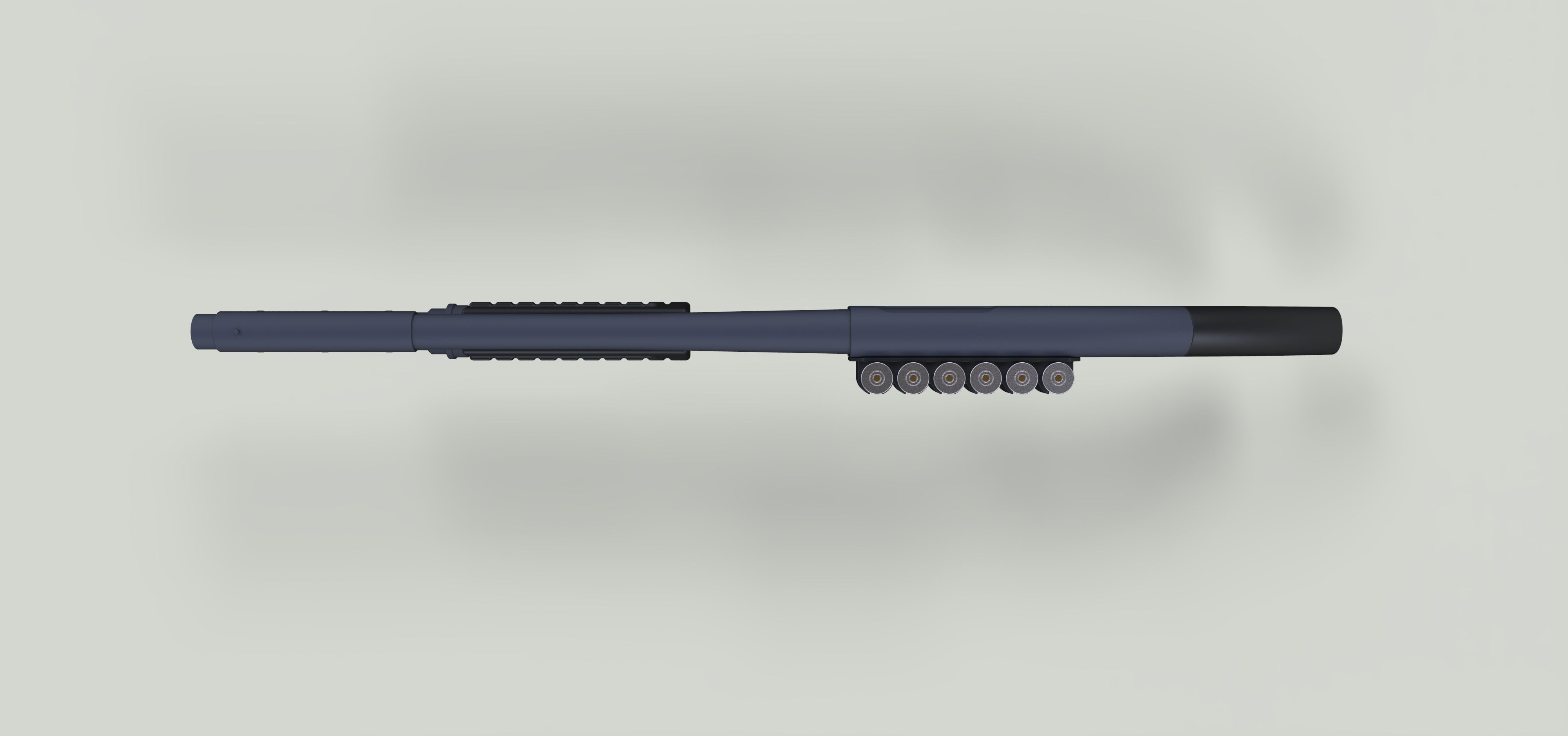 Shotgun gun 3D model_8