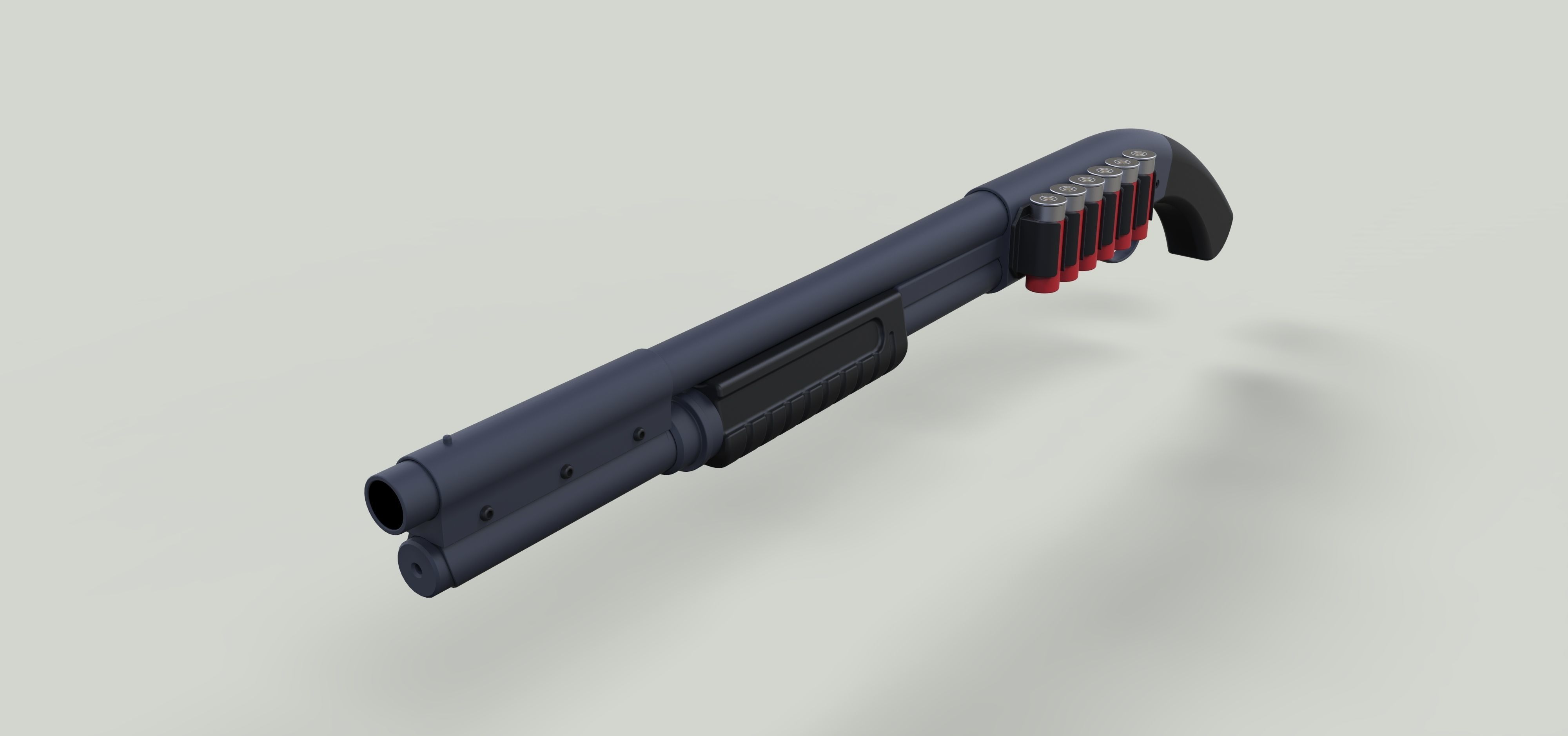 Shotgun gun 3D model_2