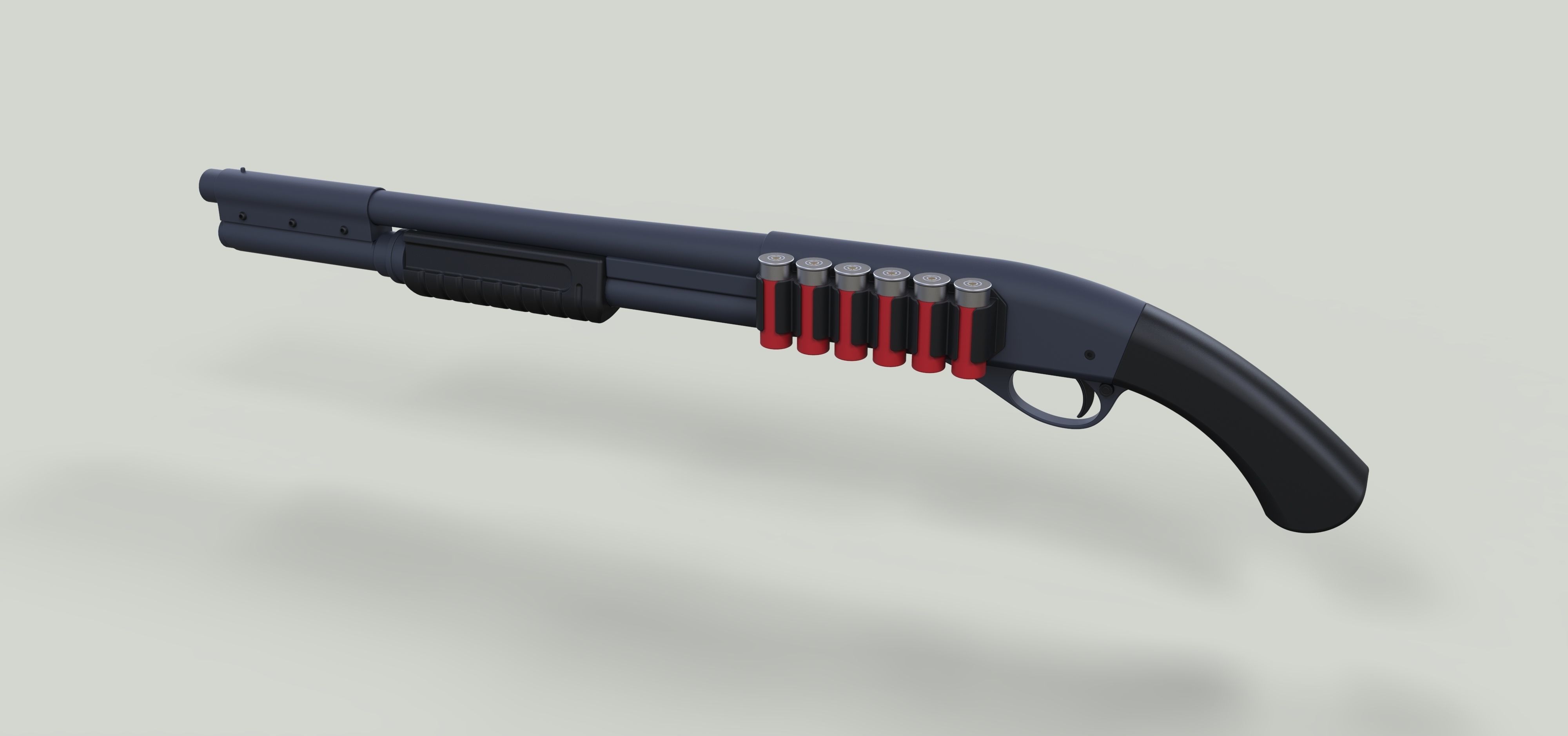 Shotgun gun 3D model_9