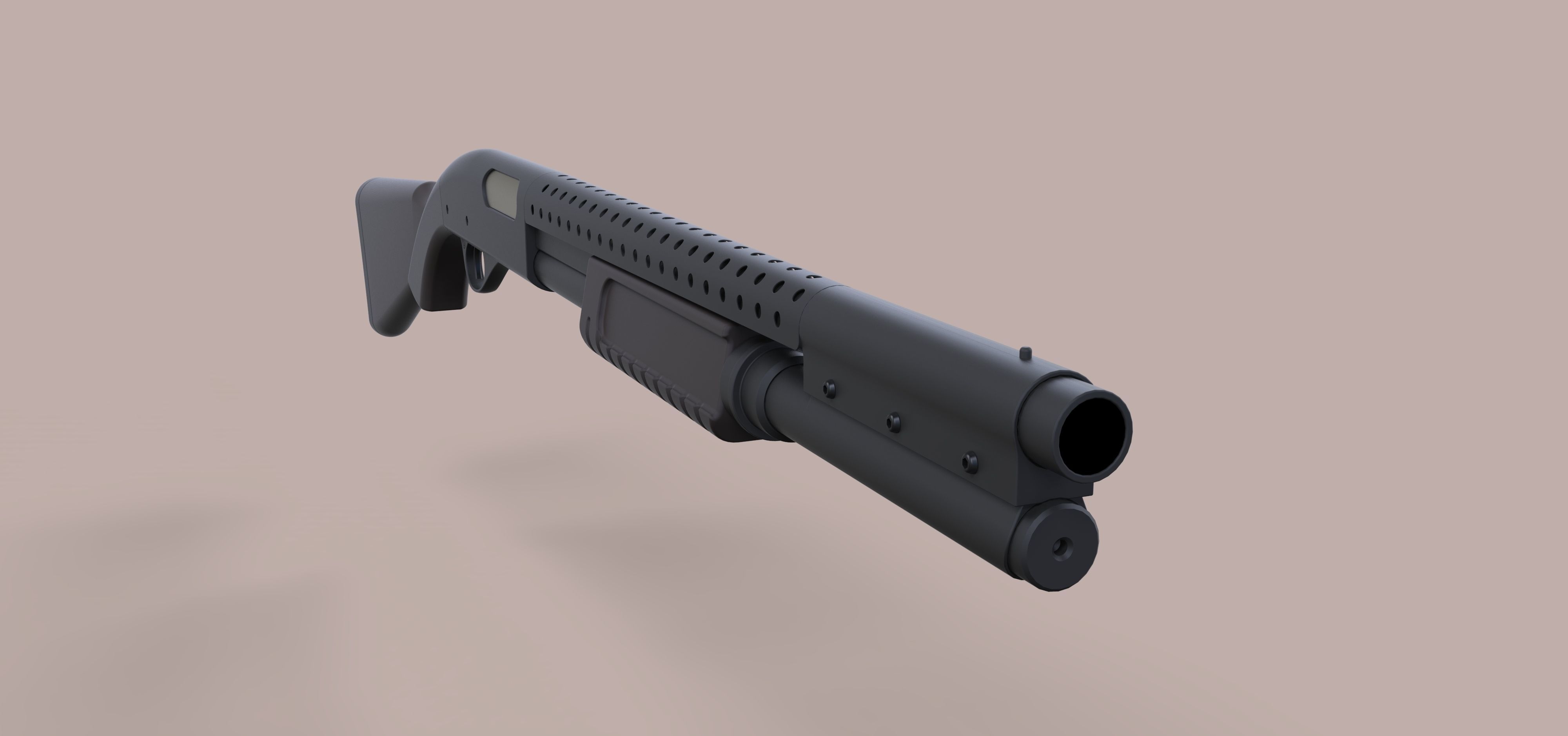 Remington 870 from the movie Terminator 3 3D model_2