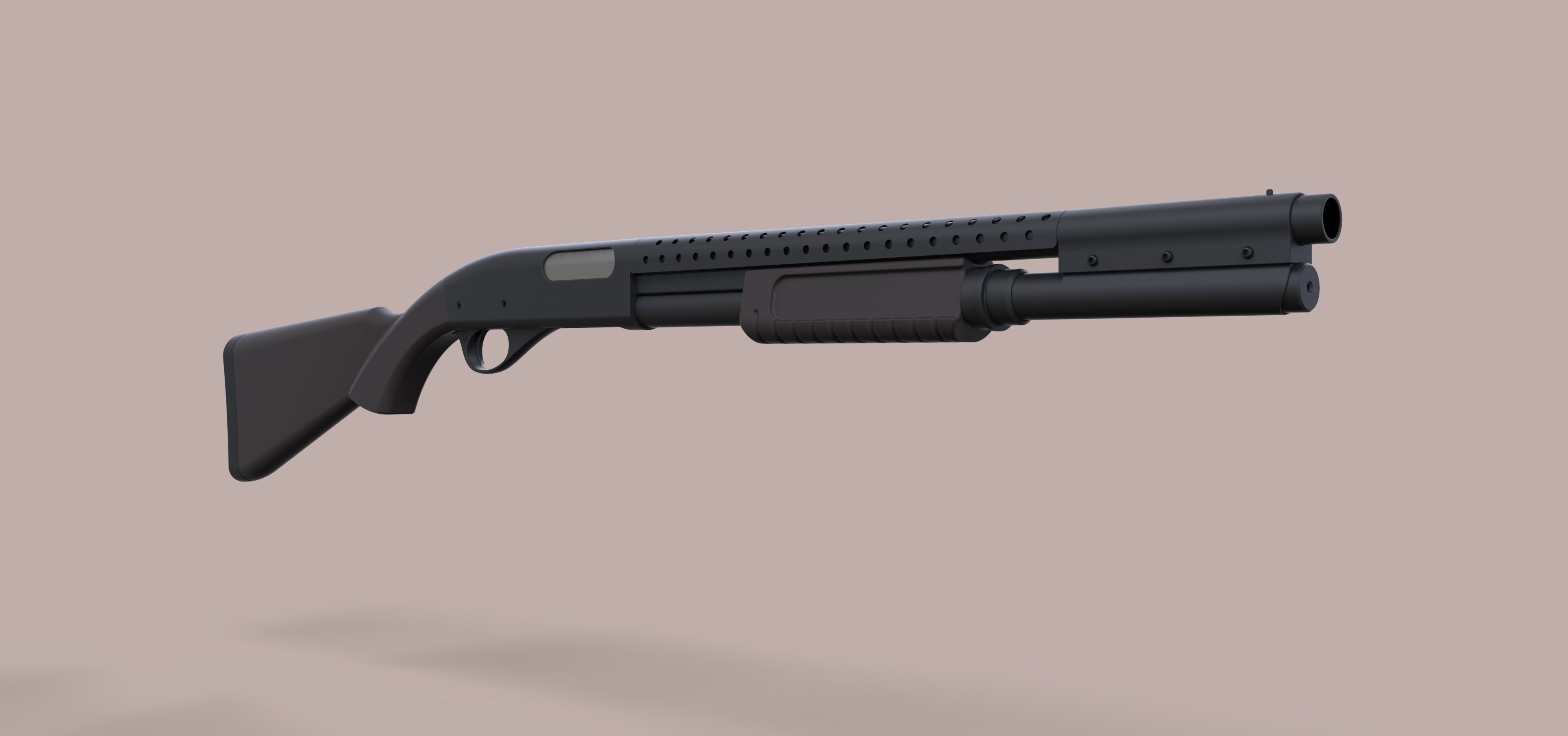 Remington 870 from the movie Terminator 3 3D model_1