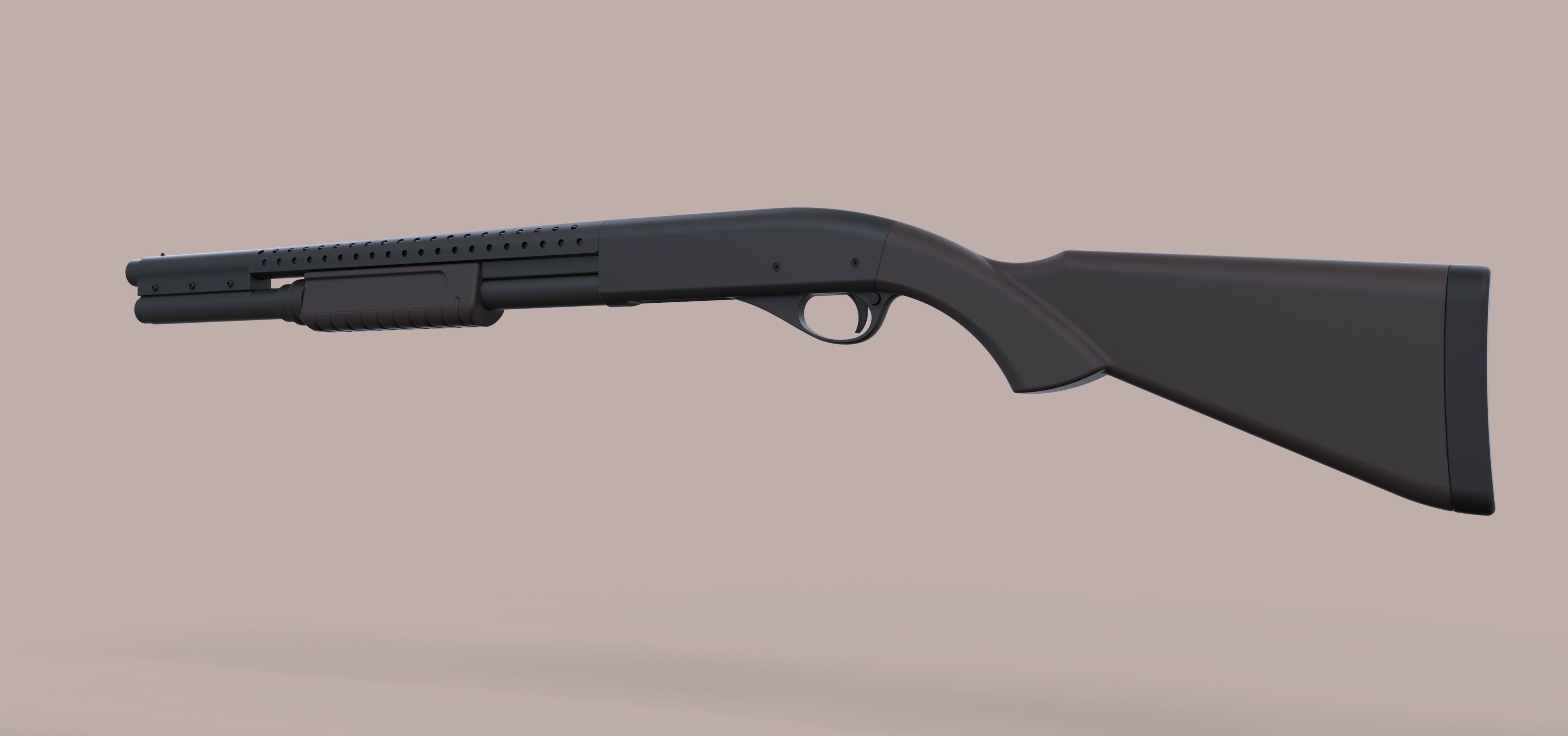 Remington 870 from the movie Terminator 3 3D model_13