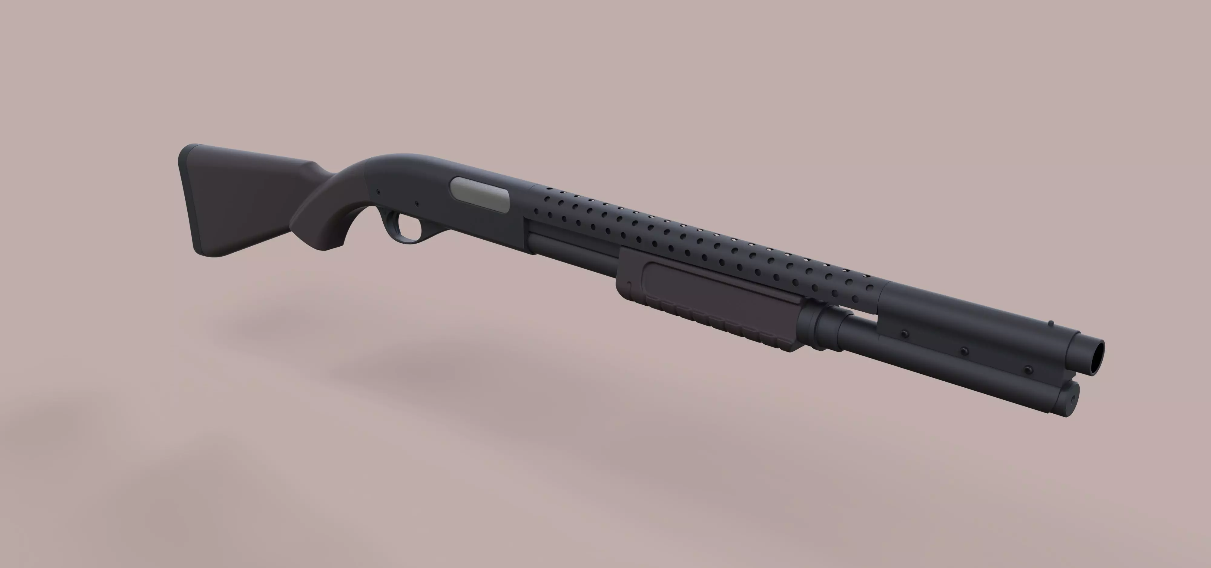 Remington 870 from the movie Terminator 3 3D model_0