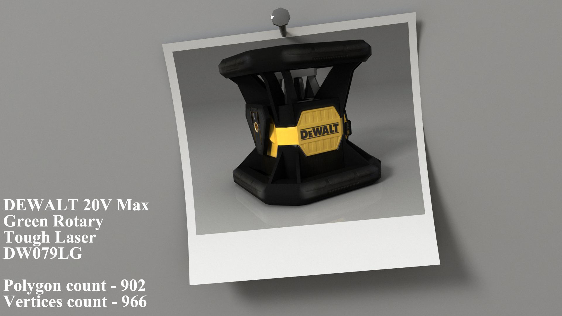 Dewalt 9 tools Part -2 Low-poly 3D model_5