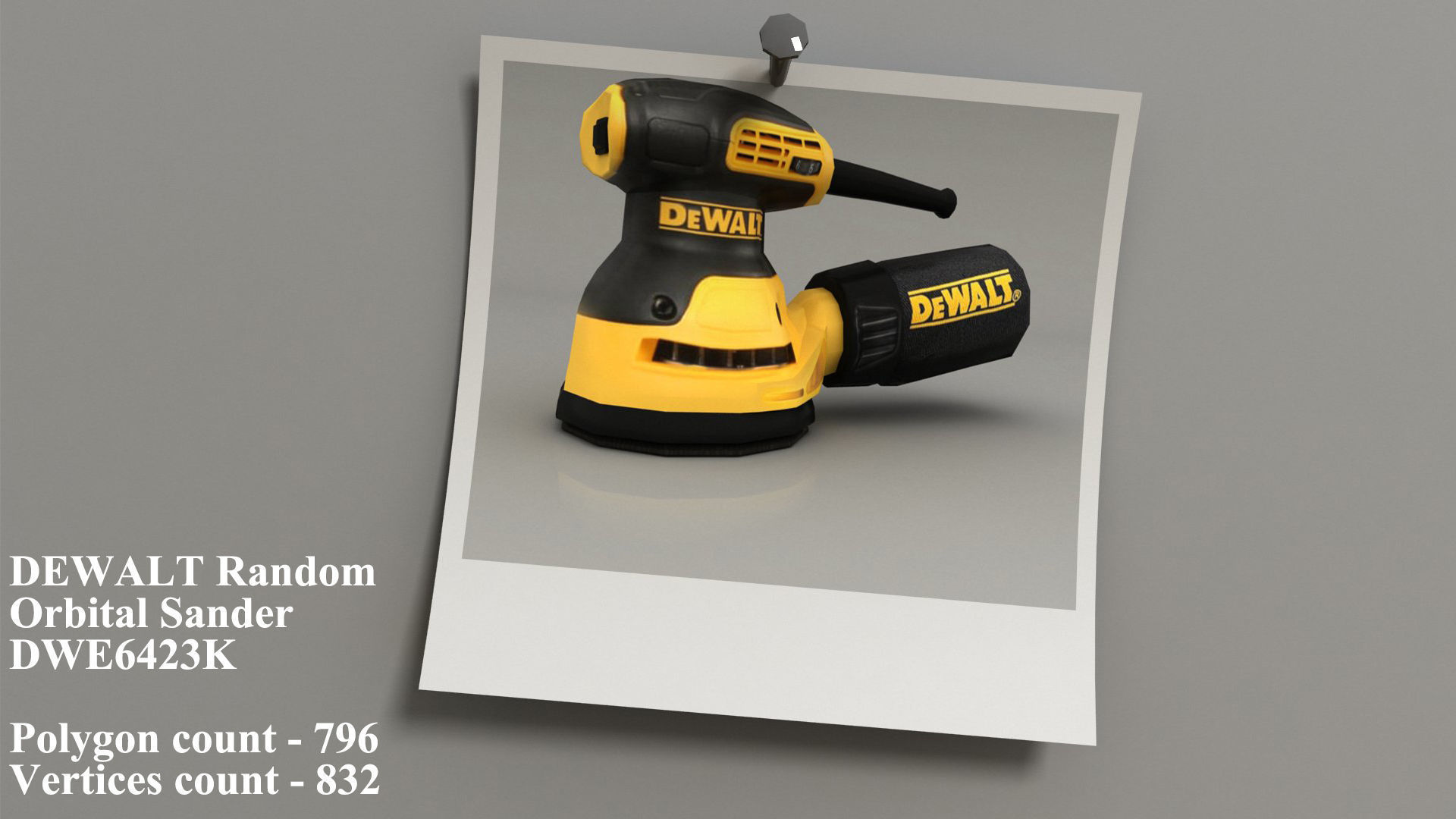 Dewalt 9 tools Part -2 Low-poly 3D model_12