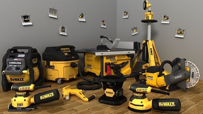 Dewalt 9 tools Part -2 Low-poly 3D model