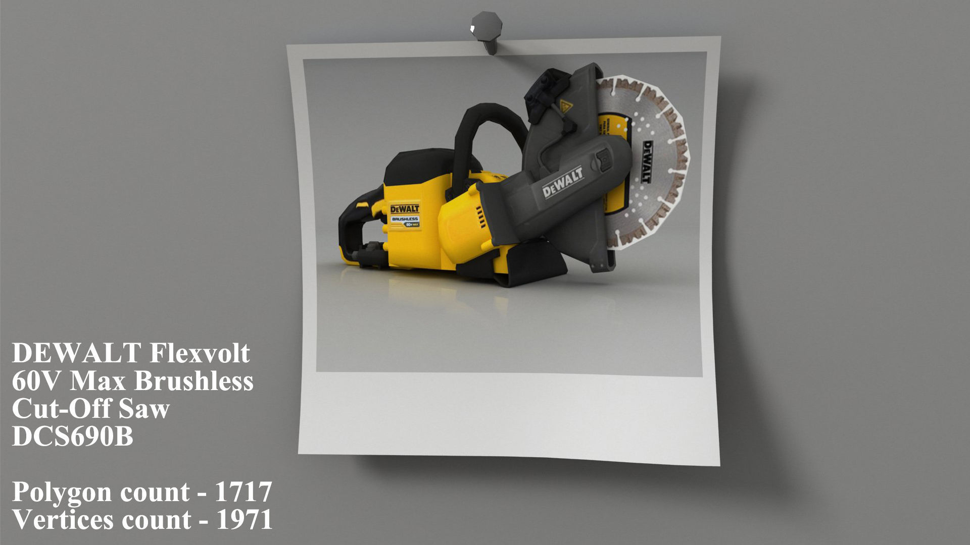 Dewalt 9 tools Part -2 Low-poly 3D model_7