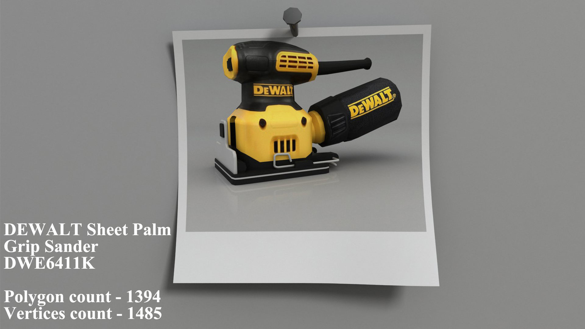 Dewalt 9 tools Part -2 Low-poly 3D model_11