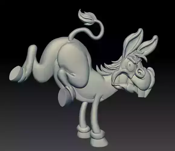 Angry Donkey kick - relief -2019 3D print model