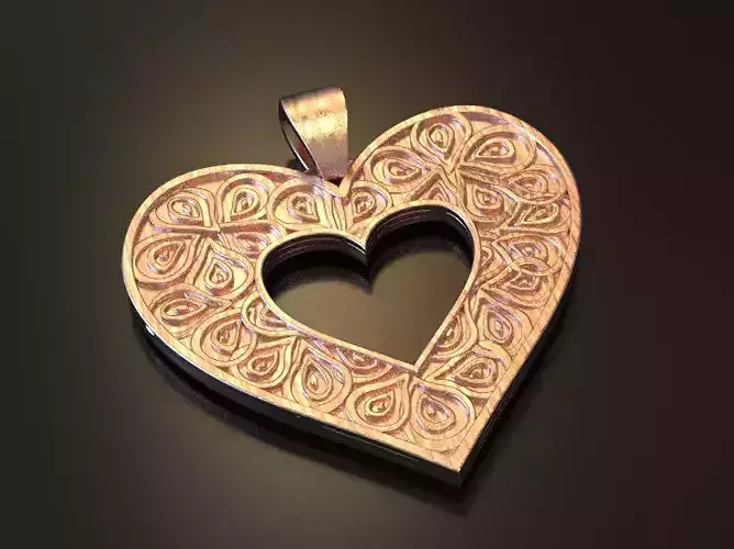 3D print model heart pendant 3D print model ST VALENTINES DAY