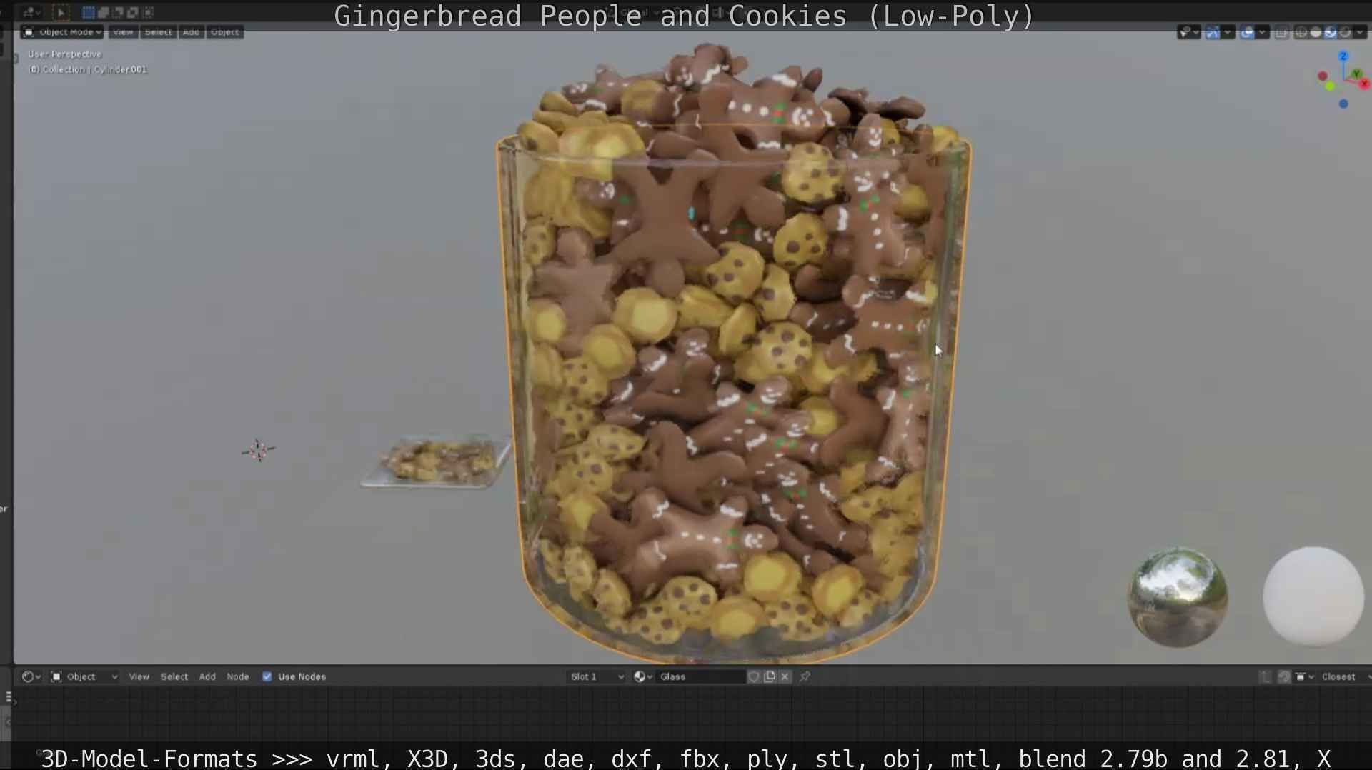 Gingerbread People And Cookies Low-Poly Low-poly 3D model_105