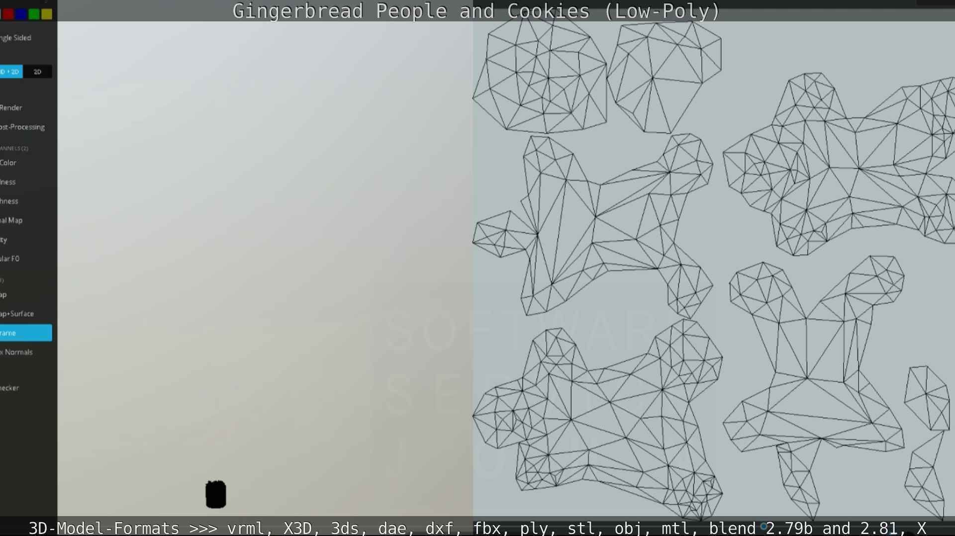 Gingerbread People And Cookies Low-Poly Low-poly 3D model_70