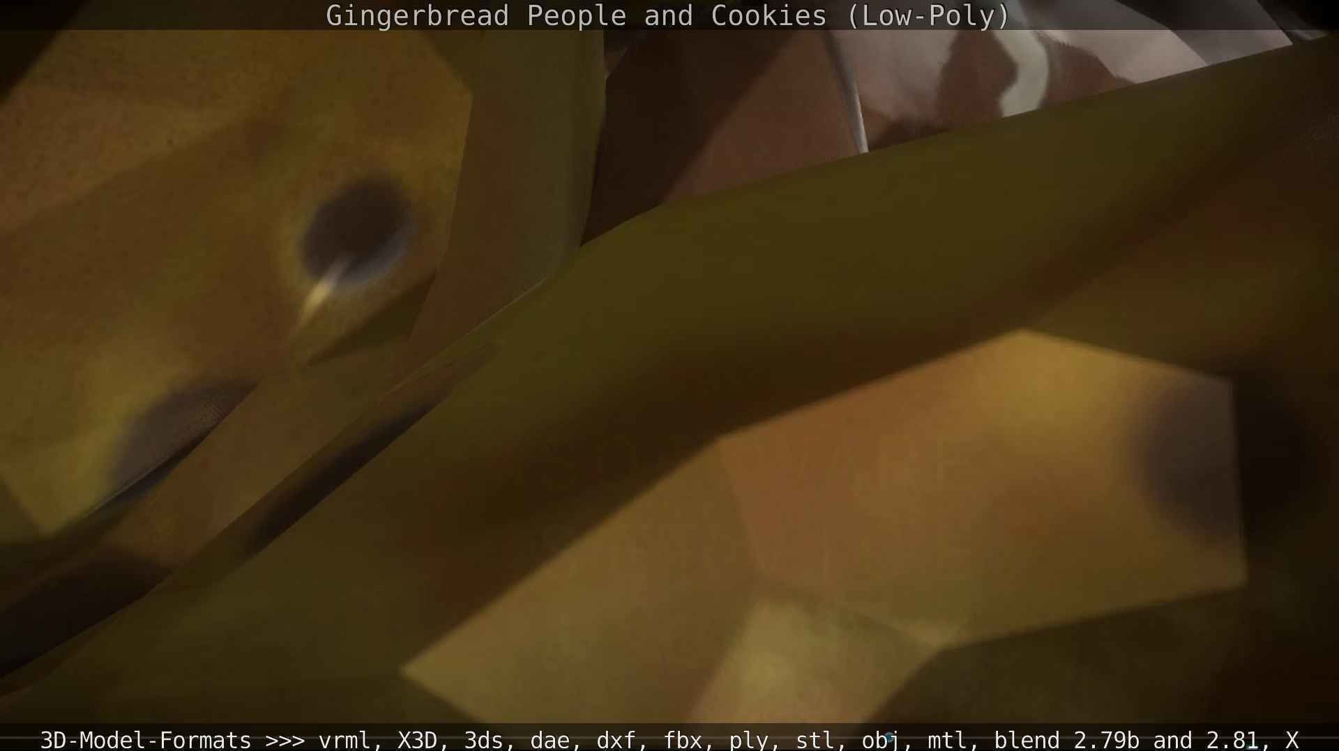 Gingerbread People And Cookies Low-Poly Low-poly 3D model_120