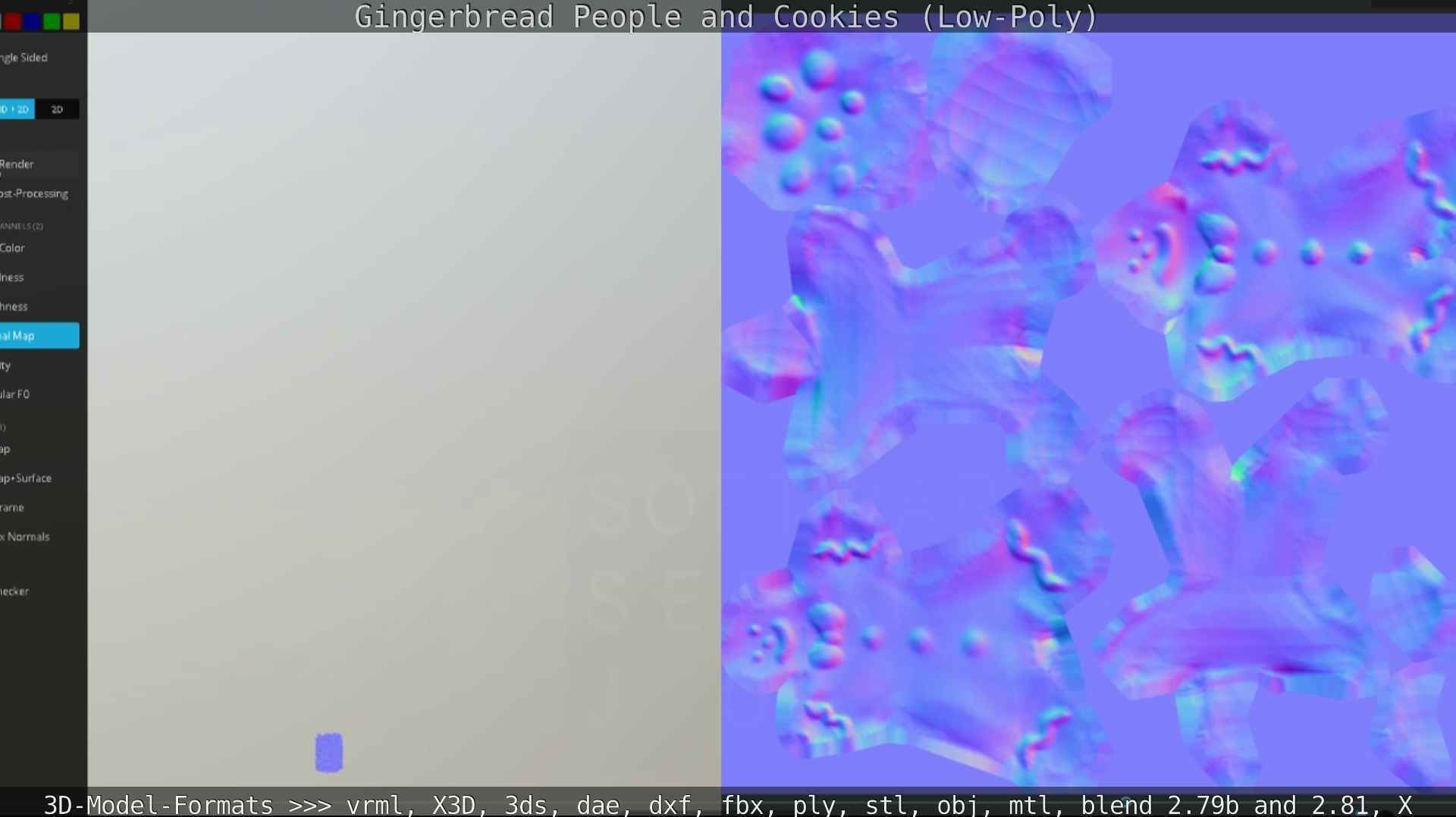 Gingerbread People And Cookies Low-Poly Low-poly 3D model_78