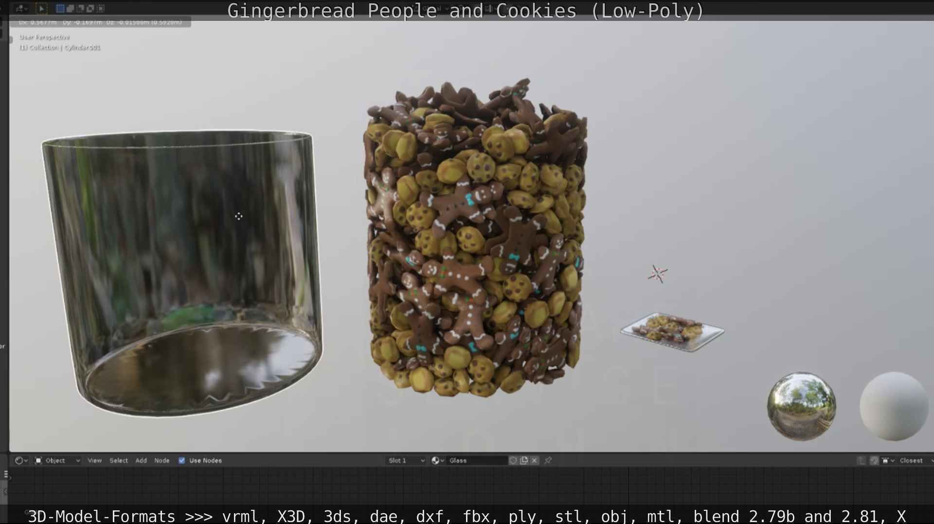 Gingerbread People And Cookies Low-Poly Low-poly 3D model_102