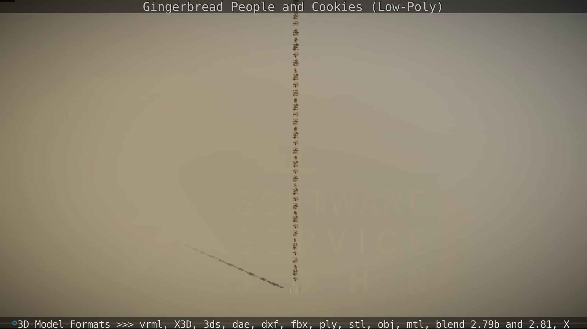 Gingerbread People And Cookies Low-Poly Low-poly 3D model_128