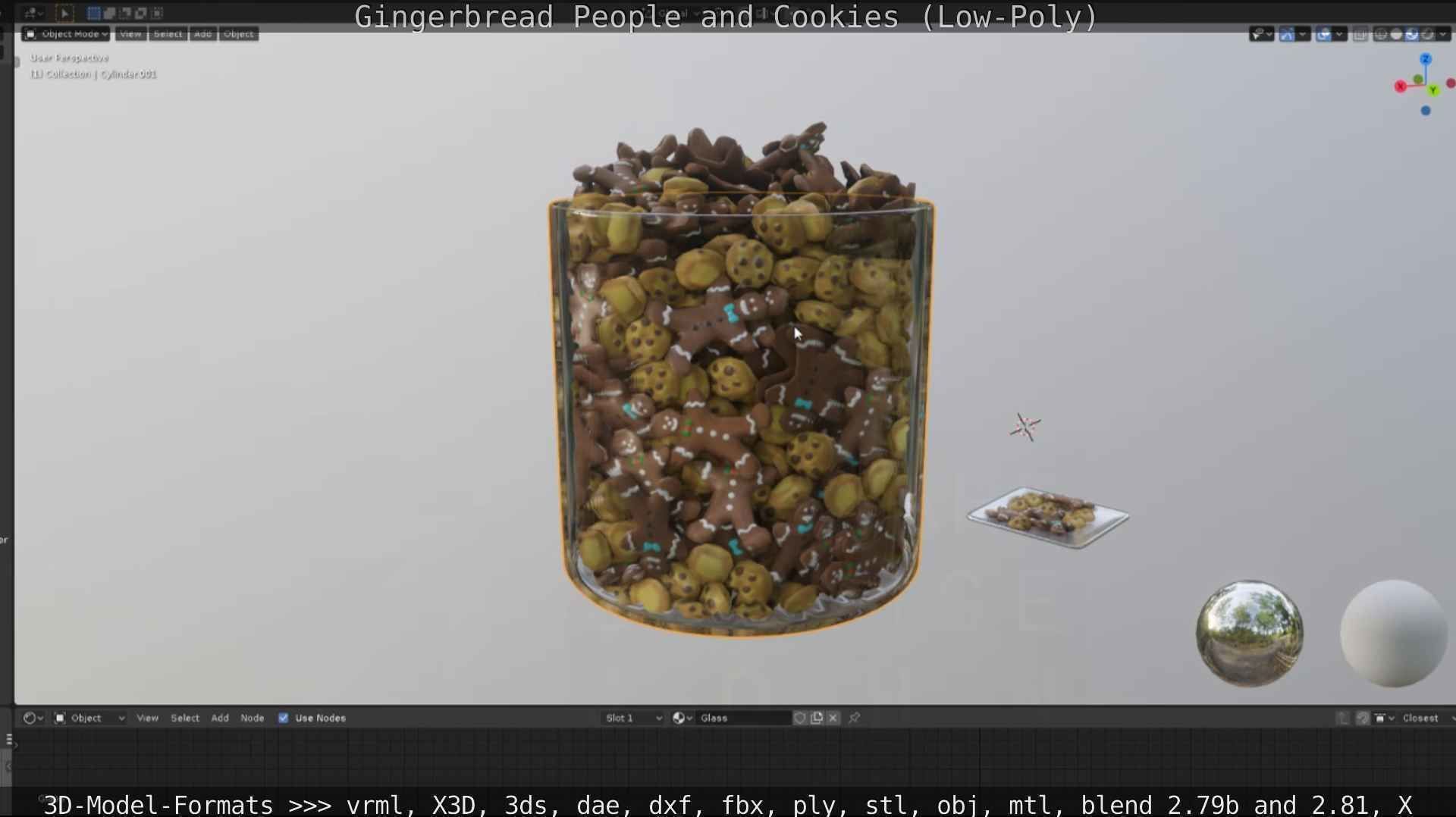 Gingerbread People And Cookies Low-Poly Low-poly 3D model_101