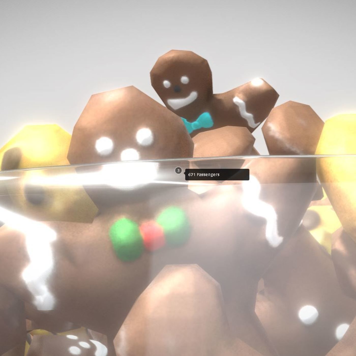 Gingerbread People And Cookies Low-Poly Low-poly 3D model_5