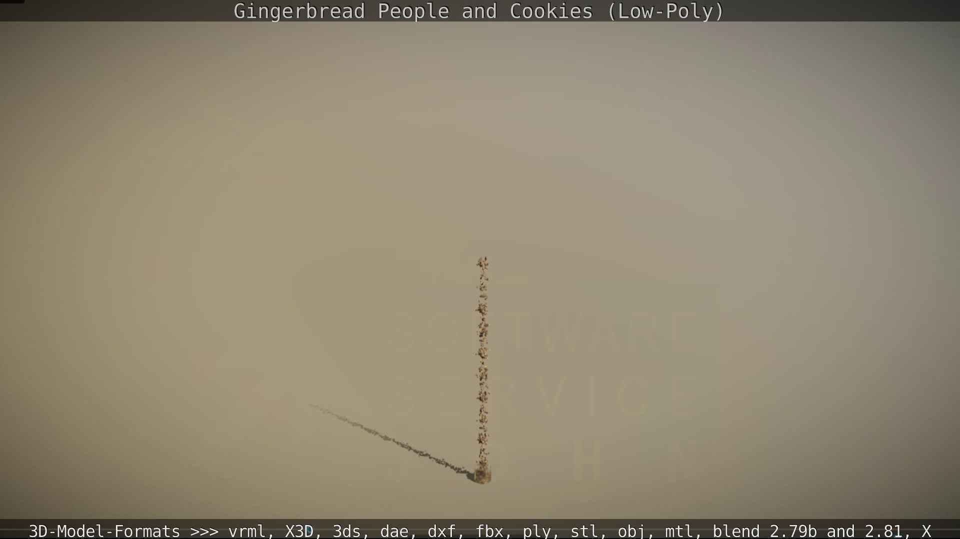 Gingerbread People And Cookies Low-Poly Low-poly 3D model_129