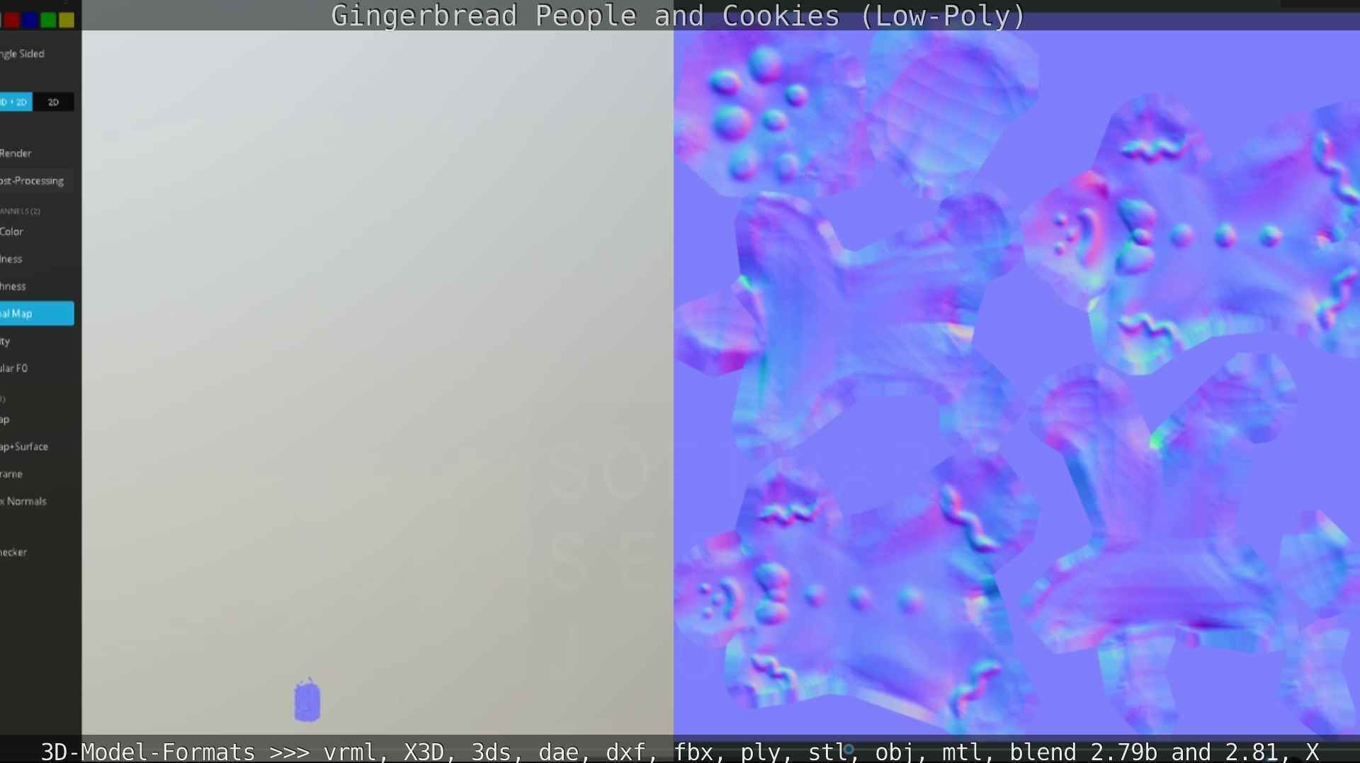 Gingerbread People And Cookies Low-Poly Low-poly 3D model_76