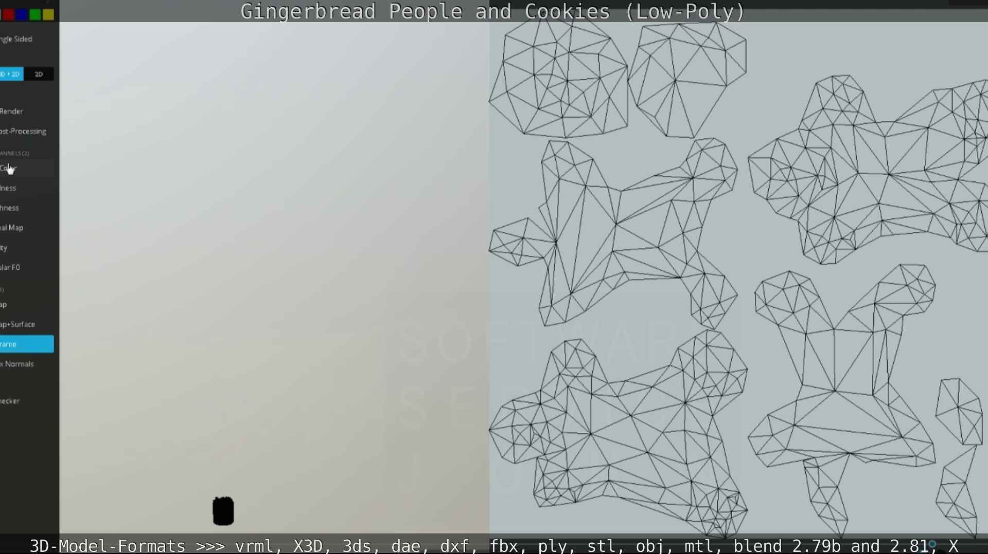 Gingerbread People And Cookies Low-Poly Low-poly 3D model_71