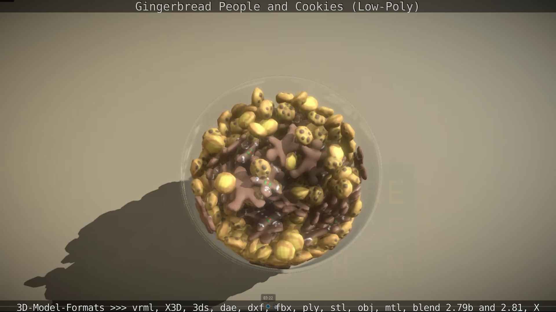 Gingerbread People And Cookies Low-Poly Low-poly 3D model_44