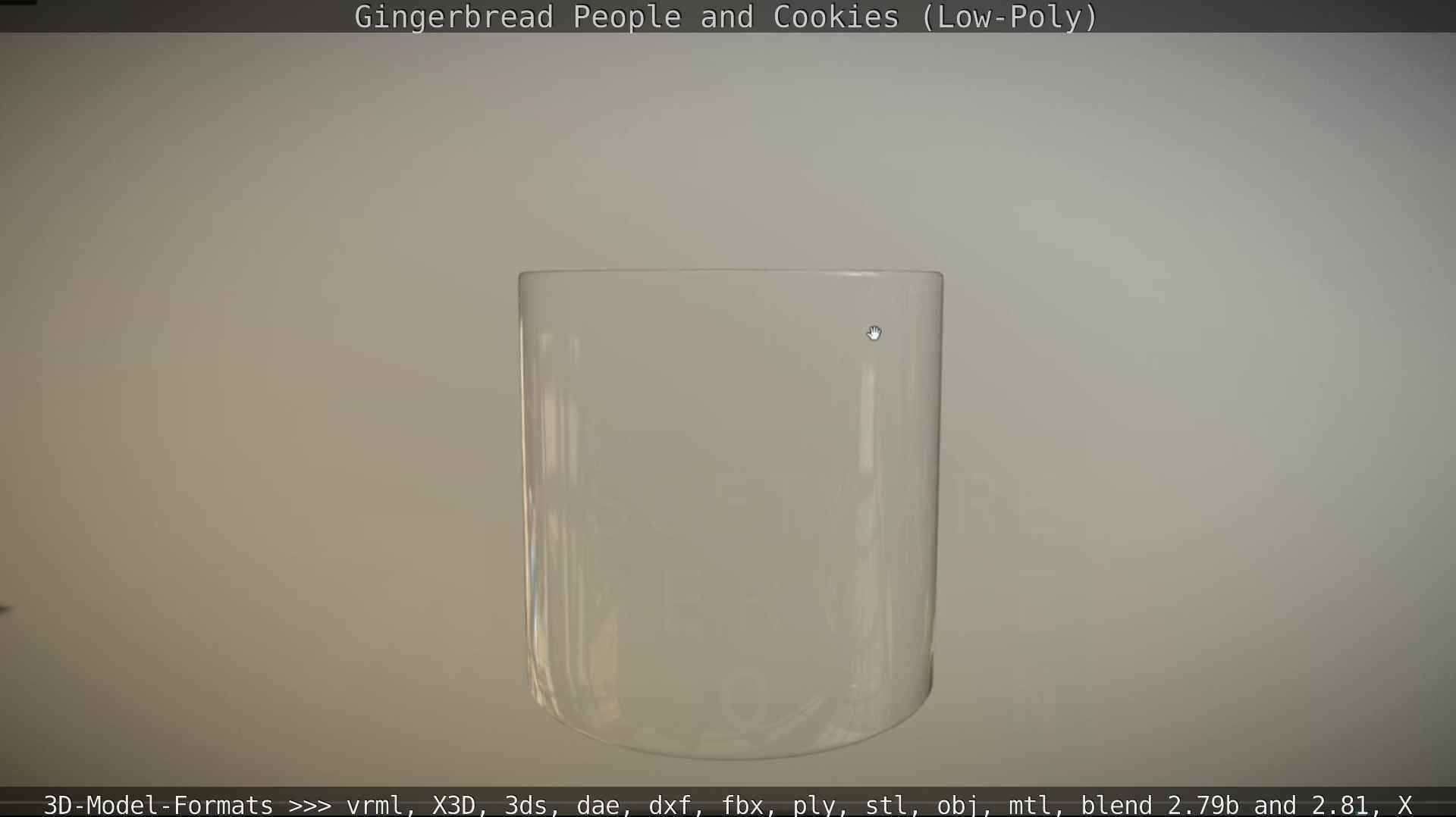 Gingerbread People And Cookies Low-Poly Low-poly 3D model_19