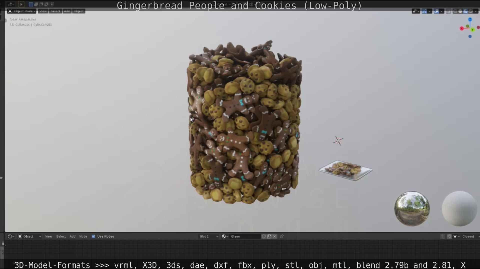 Gingerbread People And Cookies Low-Poly Low-poly 3D model_104