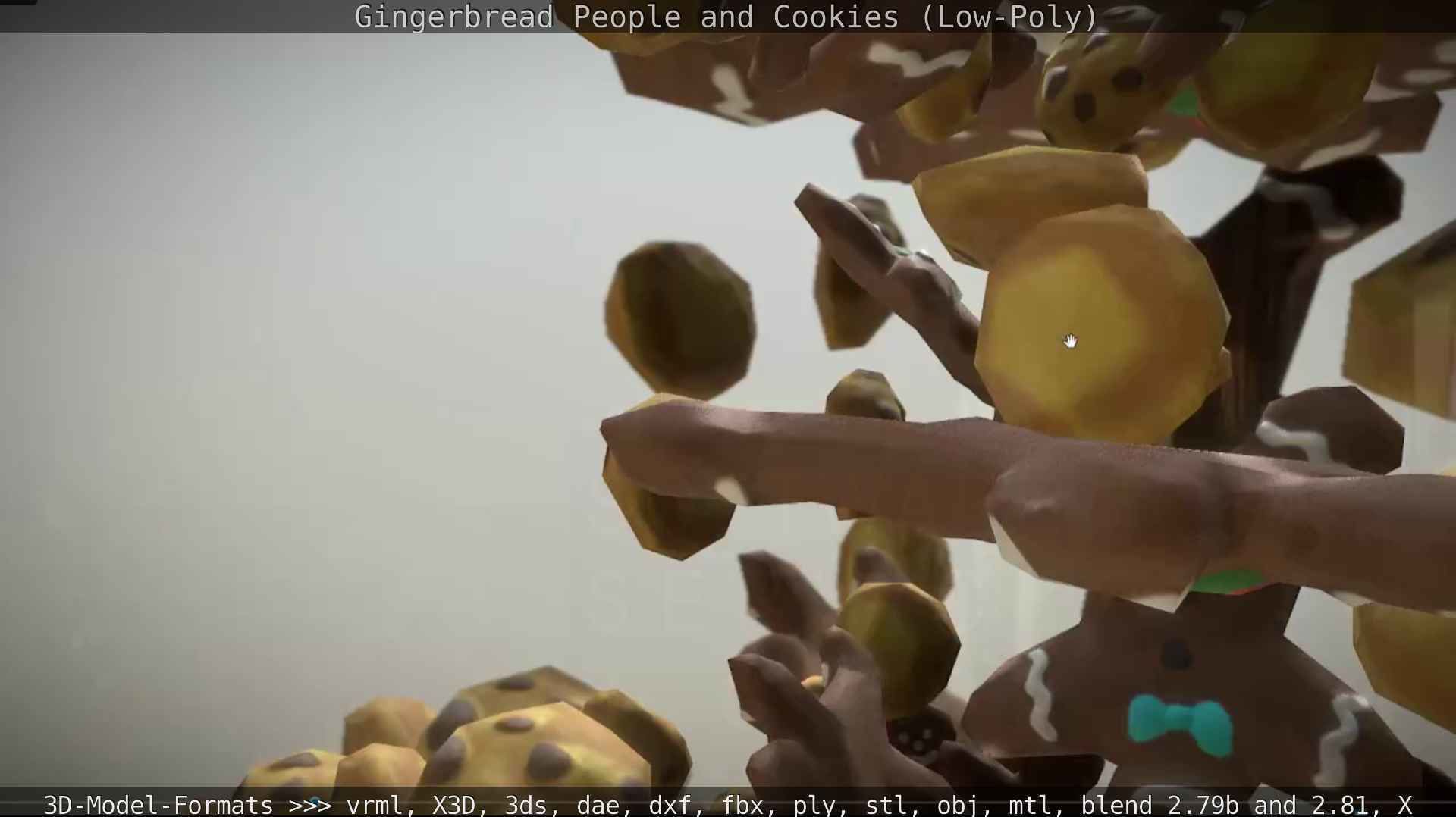 Gingerbread People And Cookies Low-Poly Low-poly 3D model_141