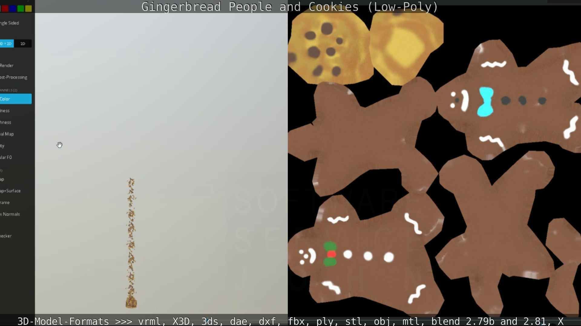 Gingerbread People And Cookies Low-Poly Low-poly 3D model_67