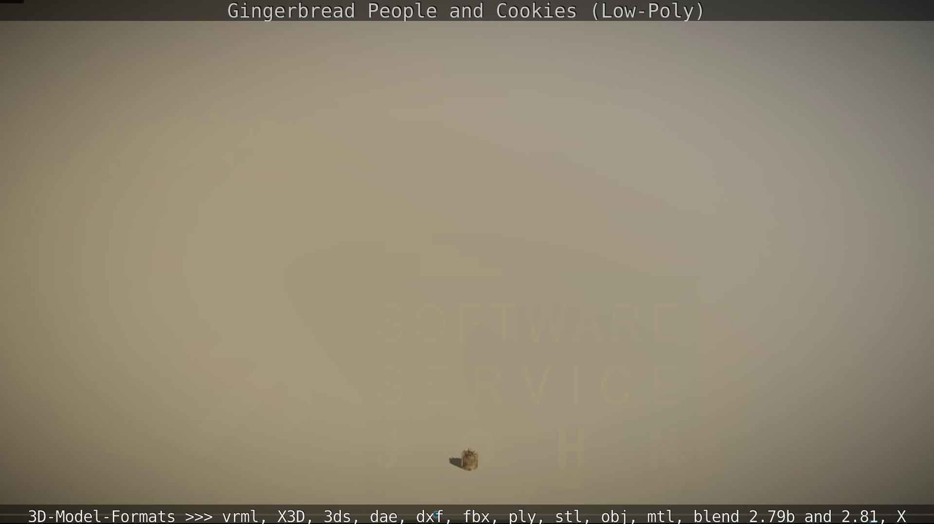 Gingerbread People And Cookies Low-Poly Low-poly 3D model_131