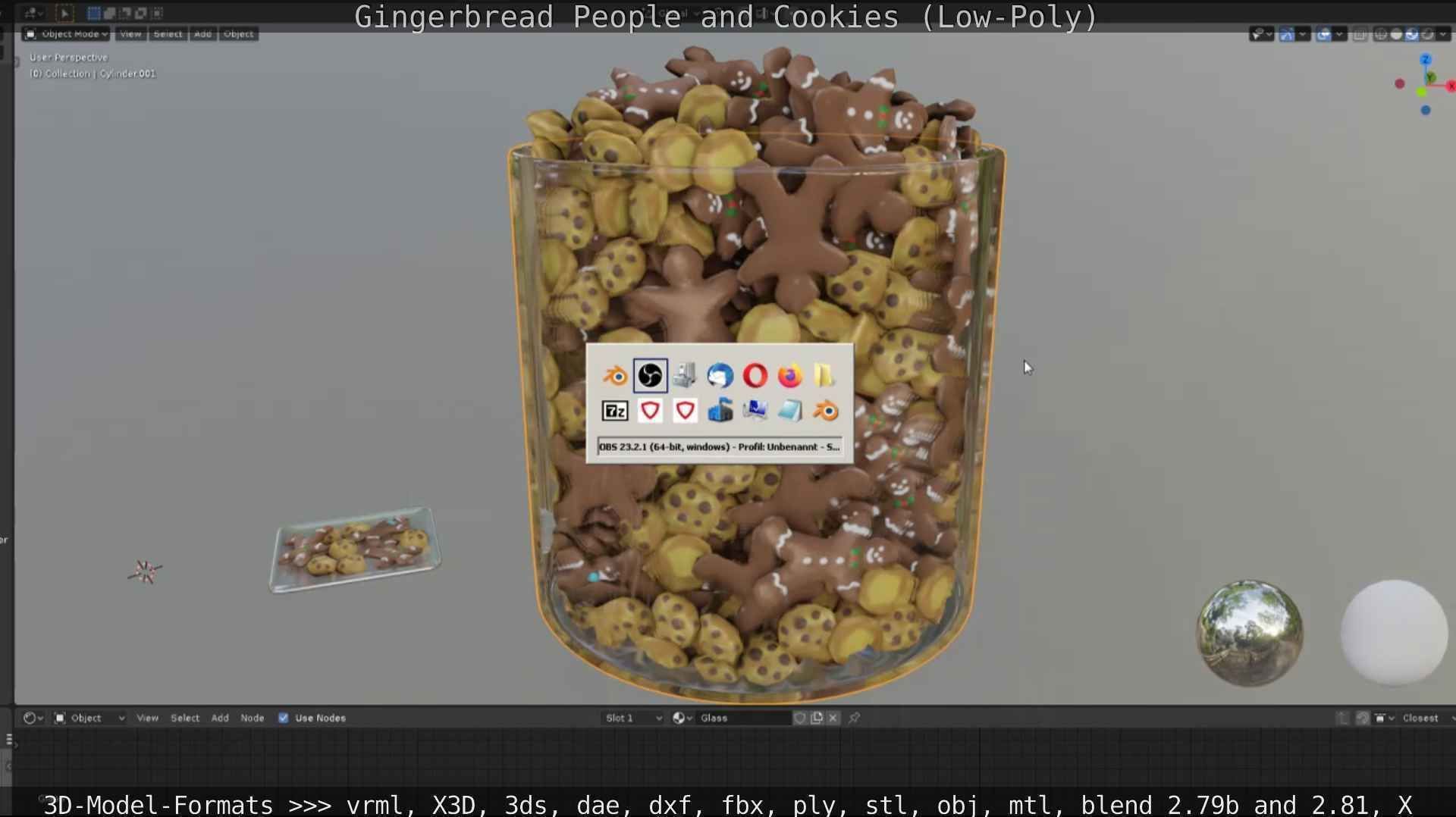 Gingerbread People And Cookies Low-Poly Low-poly 3D model_108