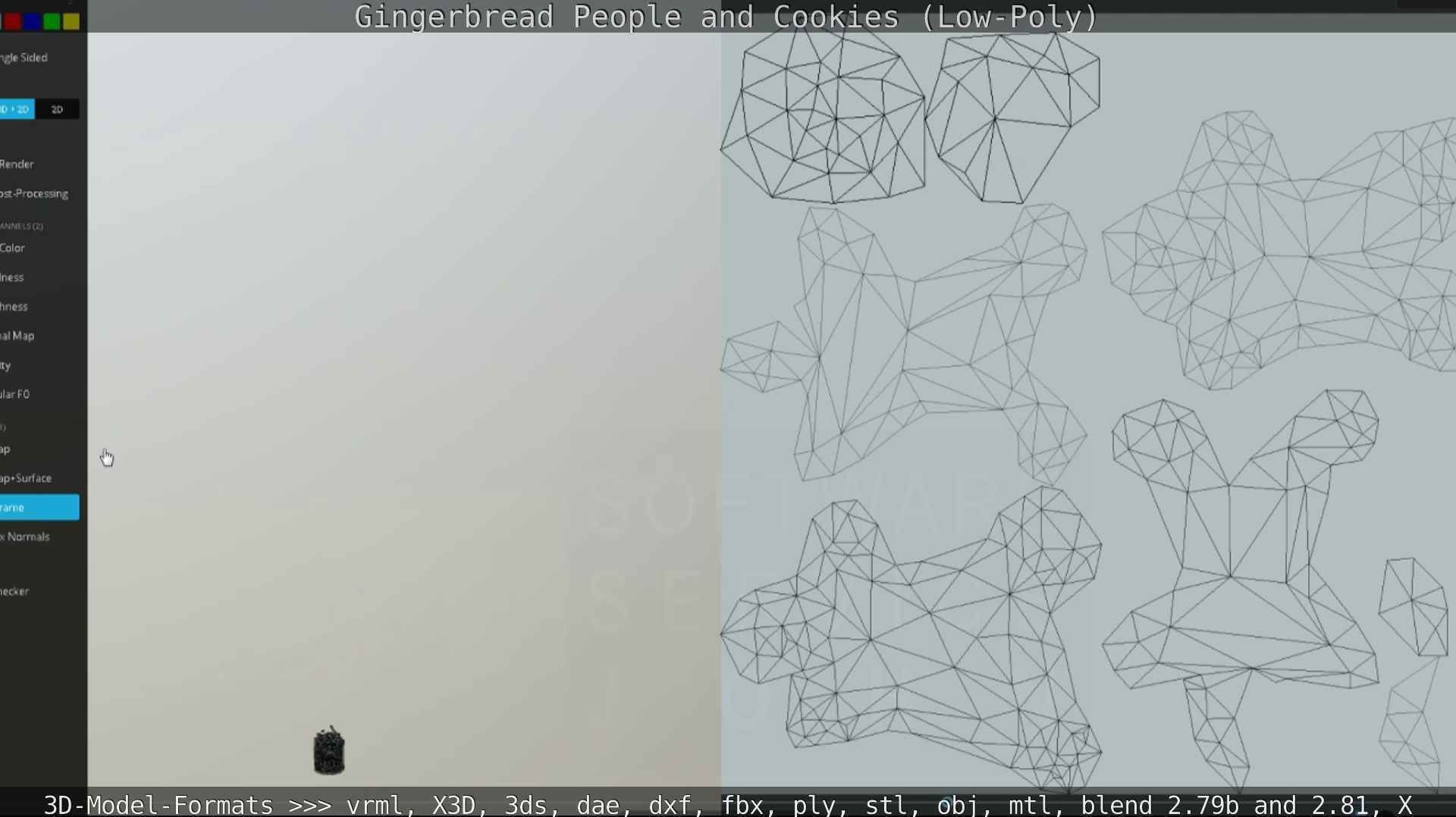 Gingerbread People And Cookies Low-Poly Low-poly 3D model_69