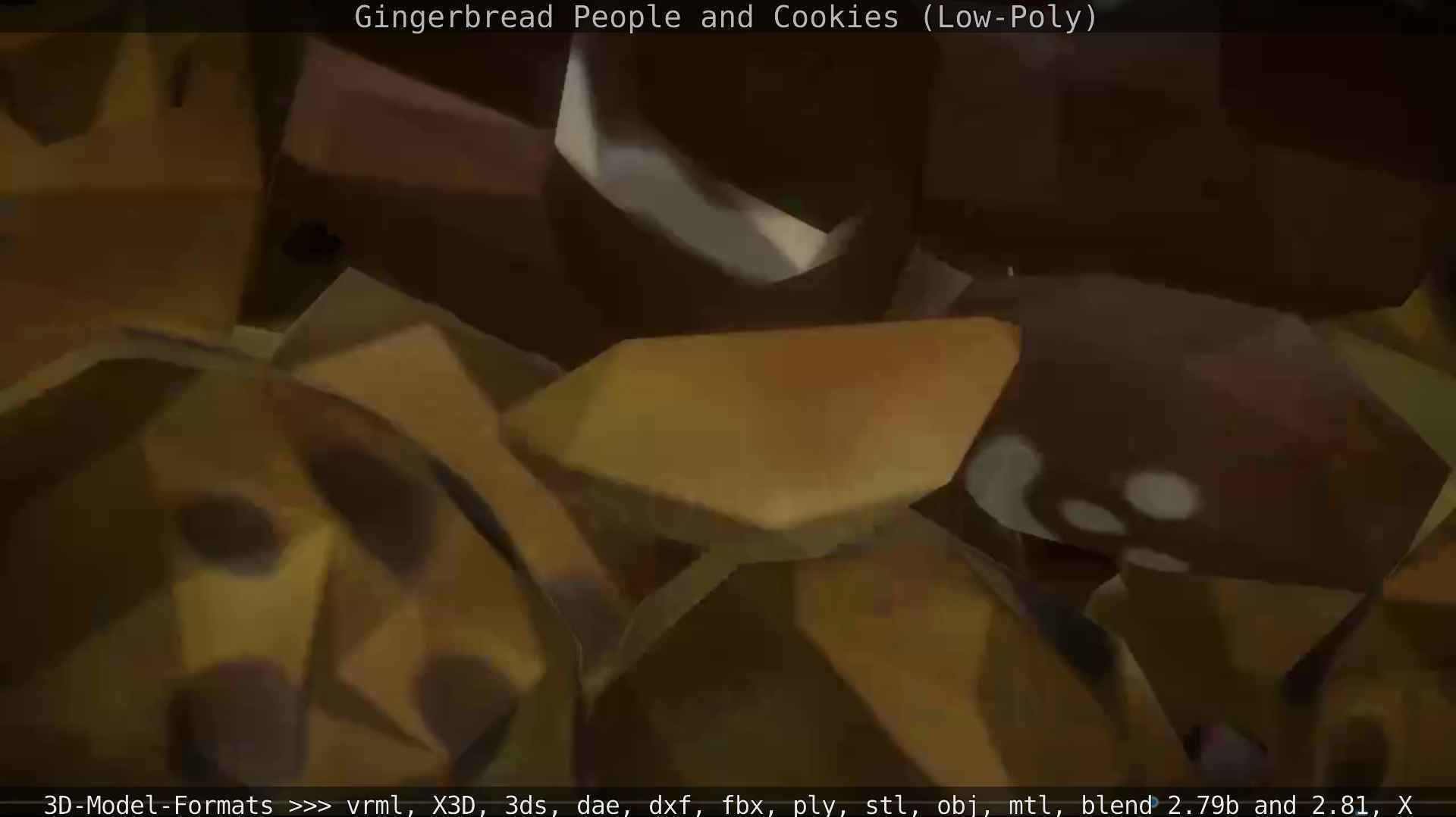 Gingerbread People And Cookies Low-Poly Low-poly 3D model_127