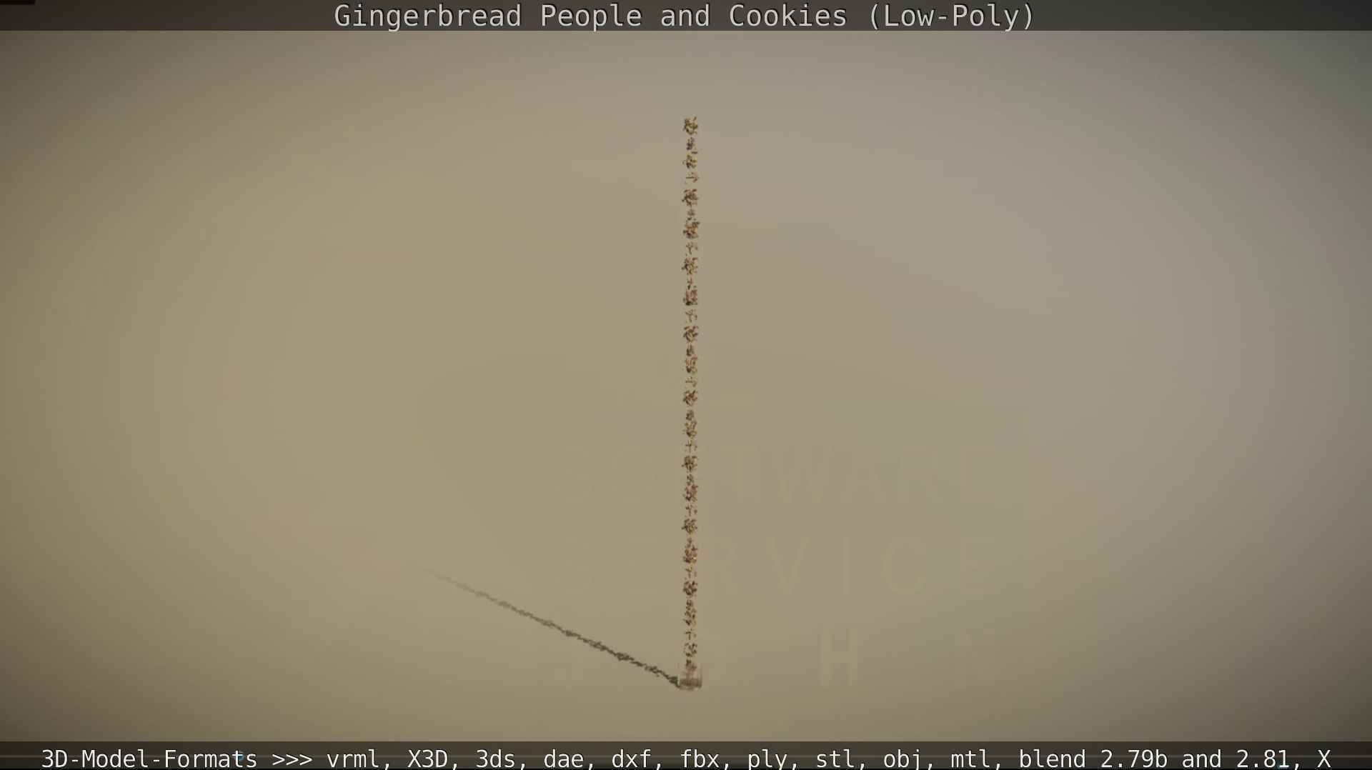 Gingerbread People And Cookies Low-Poly Low-poly 3D model_130