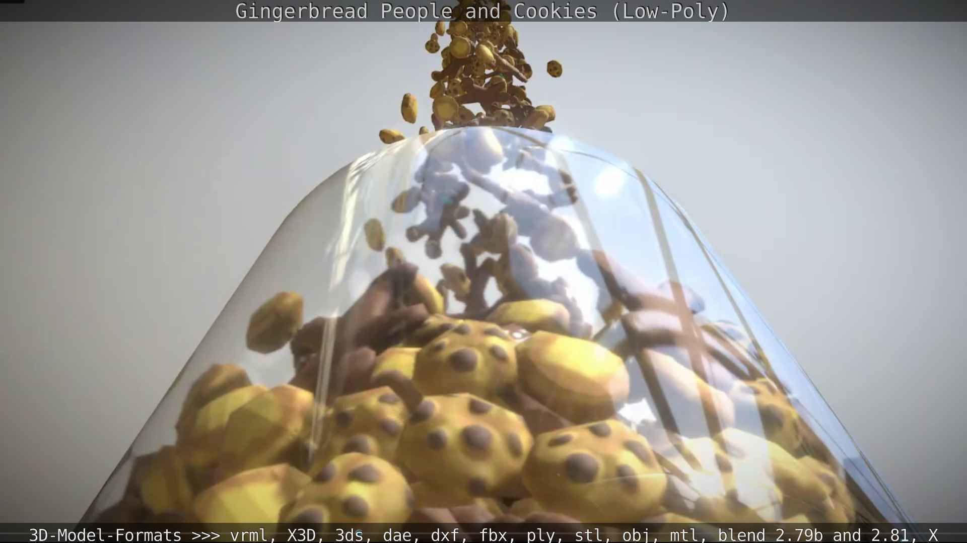 Gingerbread People And Cookies Low-Poly Low-poly 3D model_119