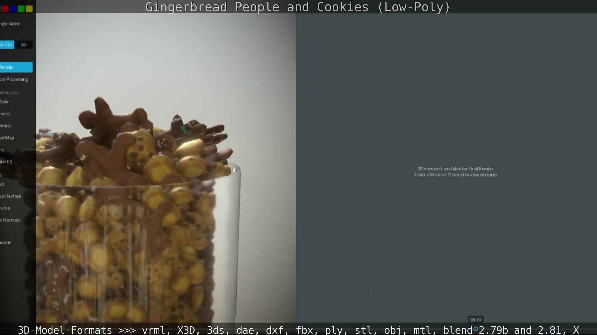 Gingerbread People And Cookies Low-Poly Low-poly 3D model_79