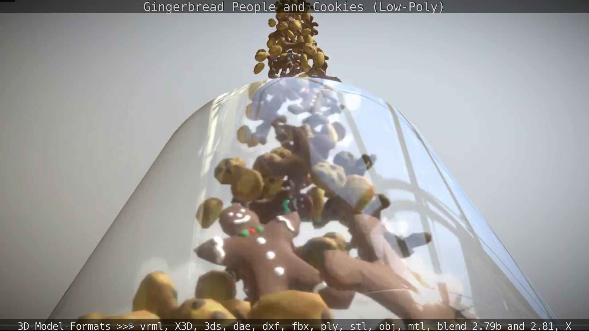 Gingerbread People And Cookies Low-Poly Low-poly 3D model_118