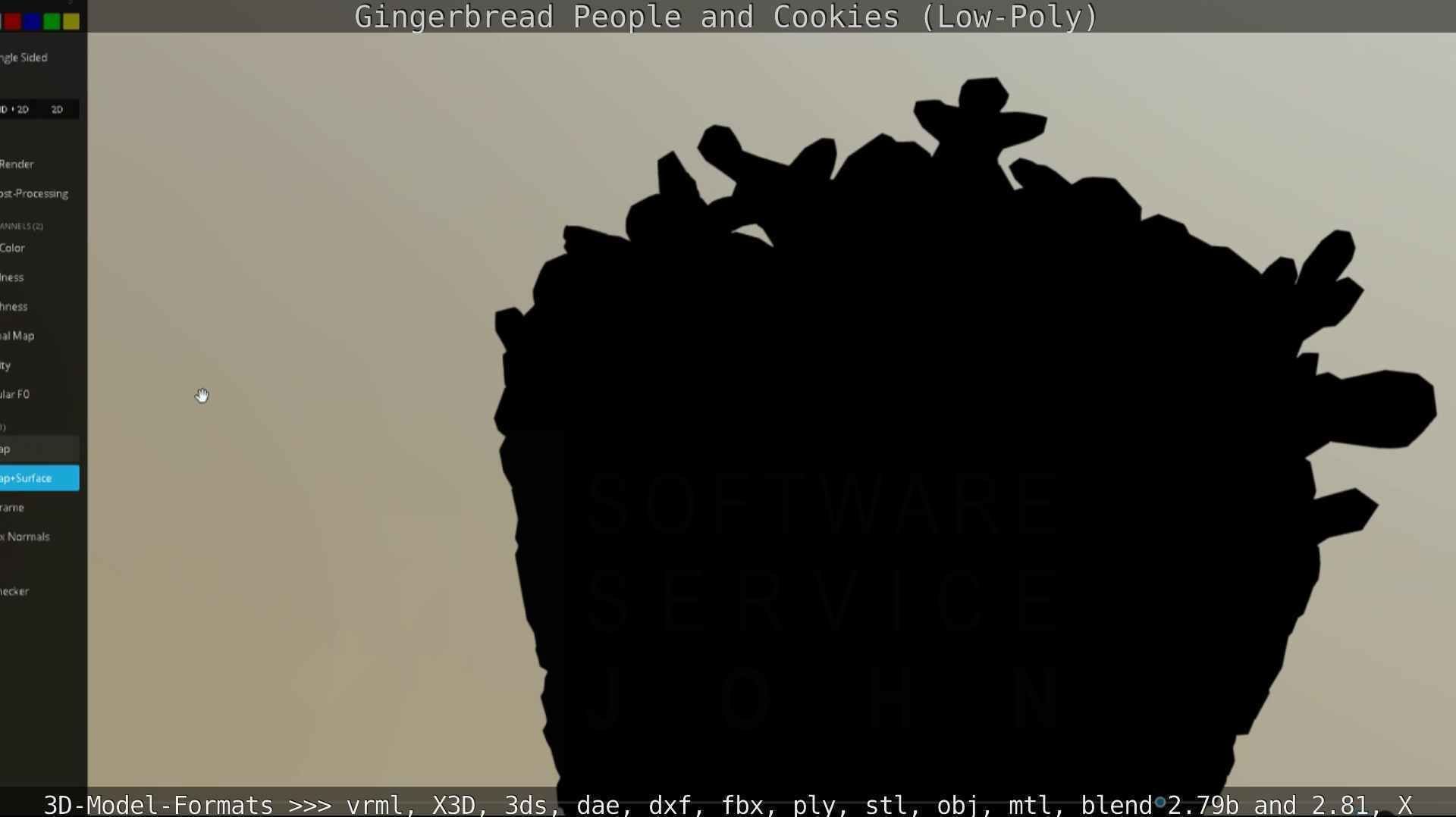 Gingerbread People And Cookies Low-Poly Low-poly 3D model_85