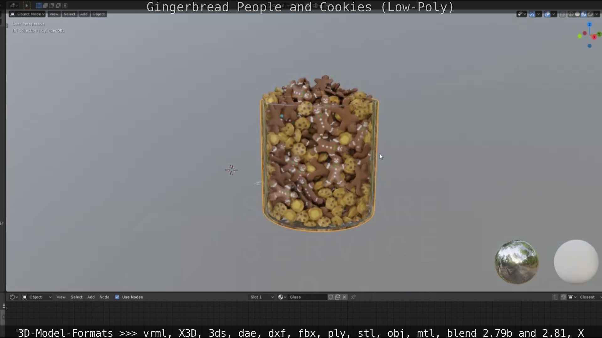 Gingerbread People And Cookies Low-Poly Low-poly 3D model_18