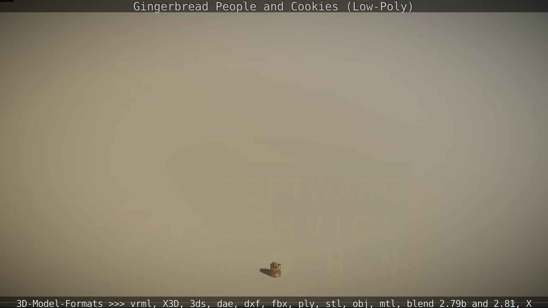 Gingerbread People And Cookies Low-Poly Low-poly 3D model_132