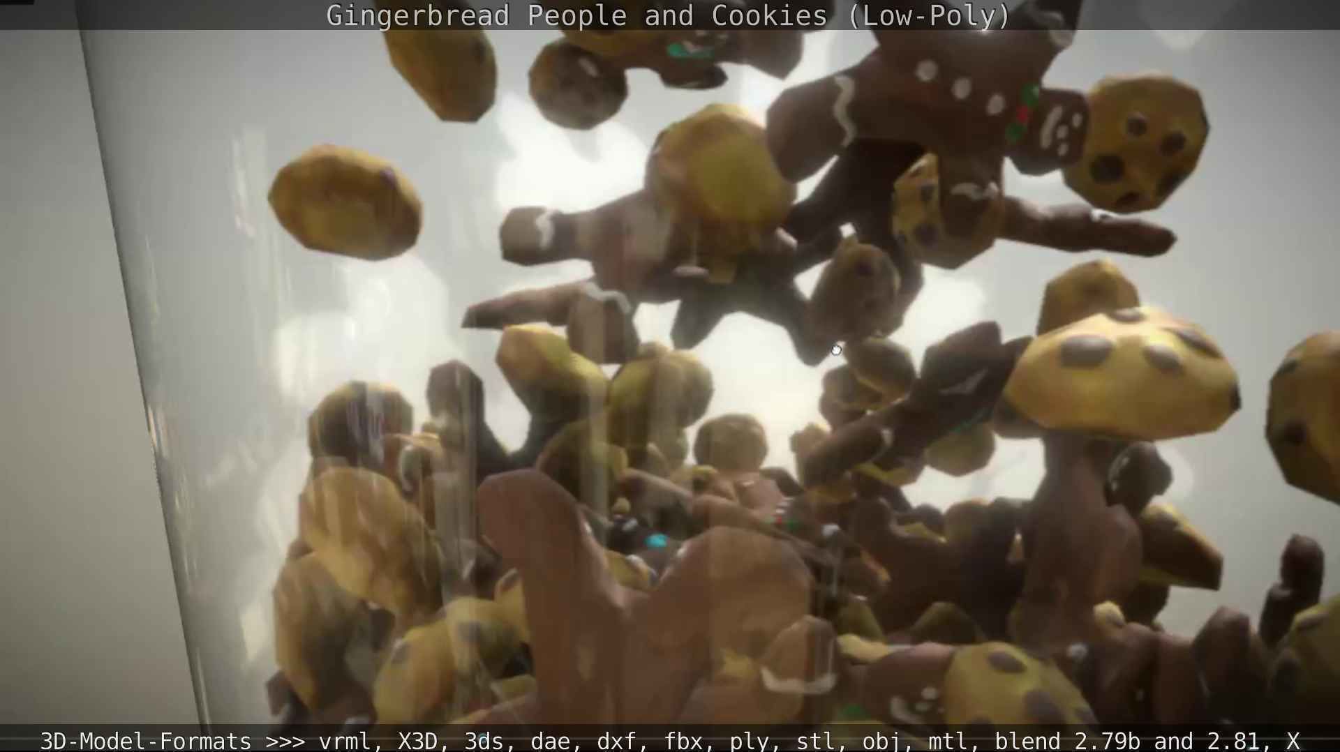 Gingerbread People And Cookies Low-Poly Low-poly 3D model_142