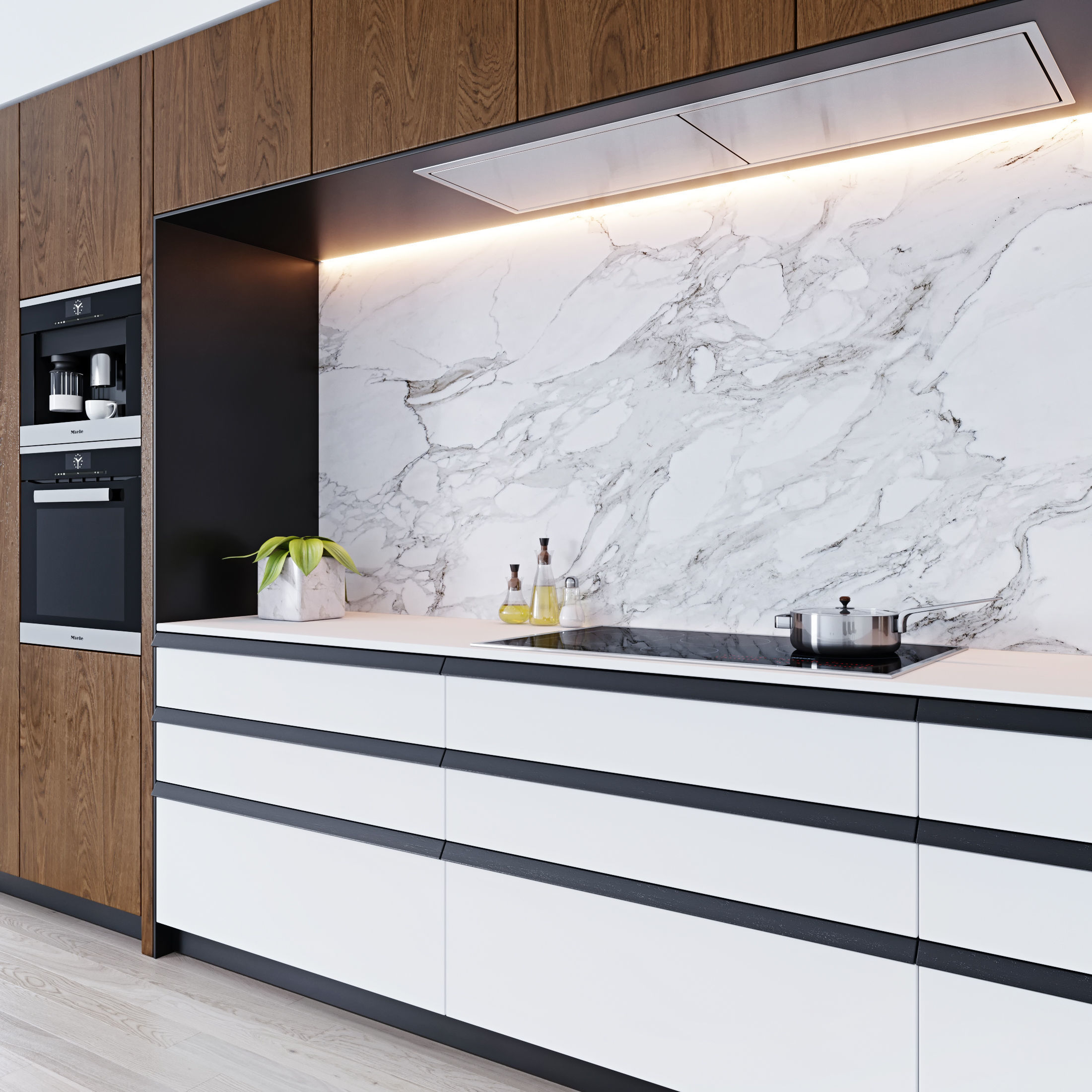 Modern Kitchen 2 3D model_12