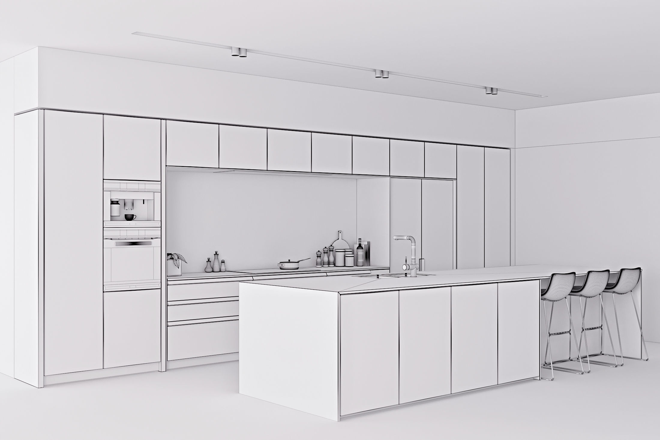 Modern Kitchen 2 3D model_14